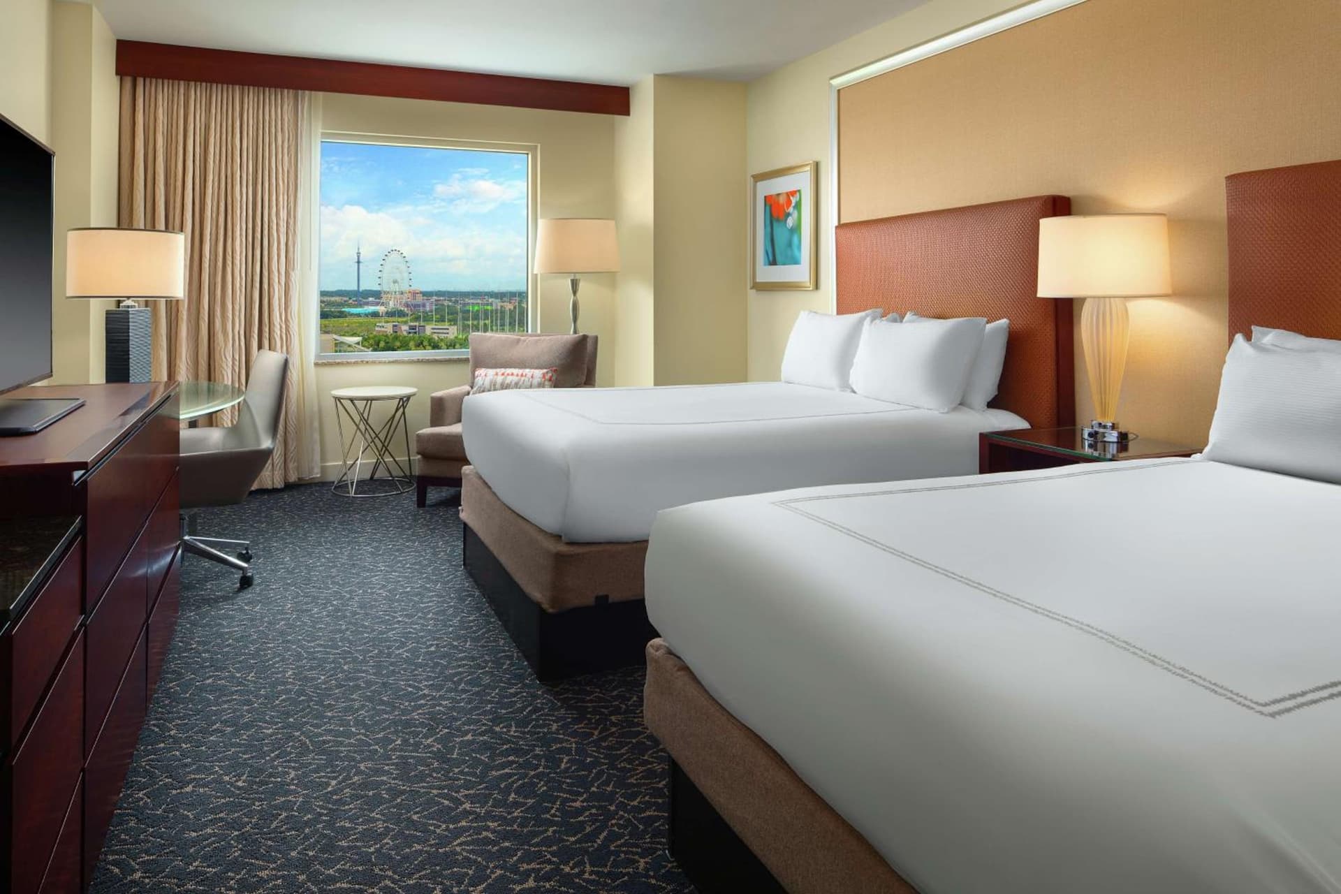 Queen Room with Two Queen Beds and City View - High Floor at Hilton Orlando in Orlando, FL