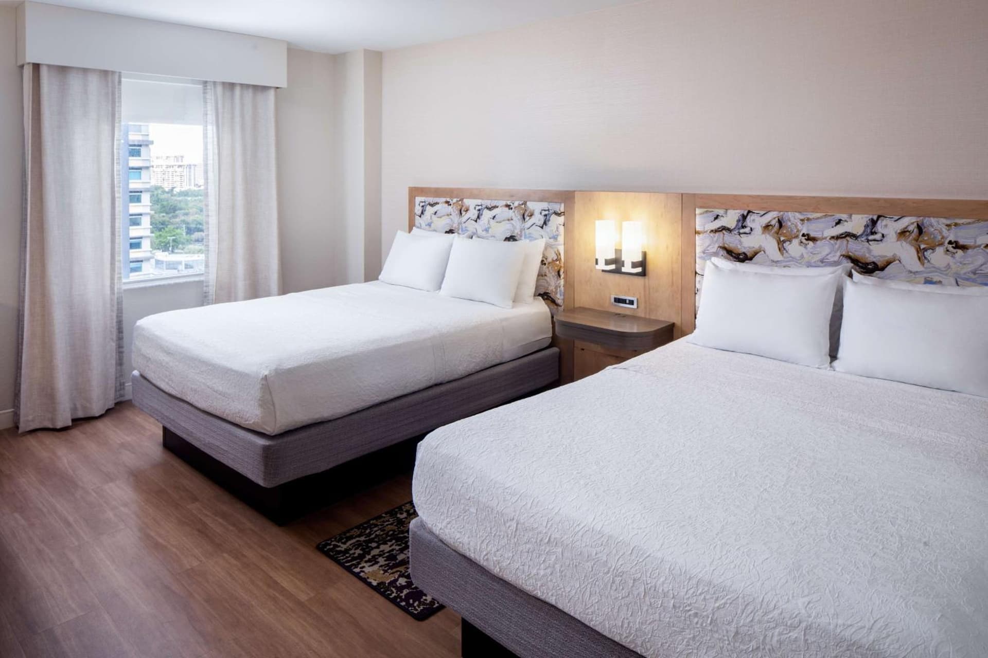 Queen Room with Two Queen Beds - Mobility Access/Non-Smoking at Hampton Inn & Suites by Hilton Miami Downtown/Brickell in Miami, FL