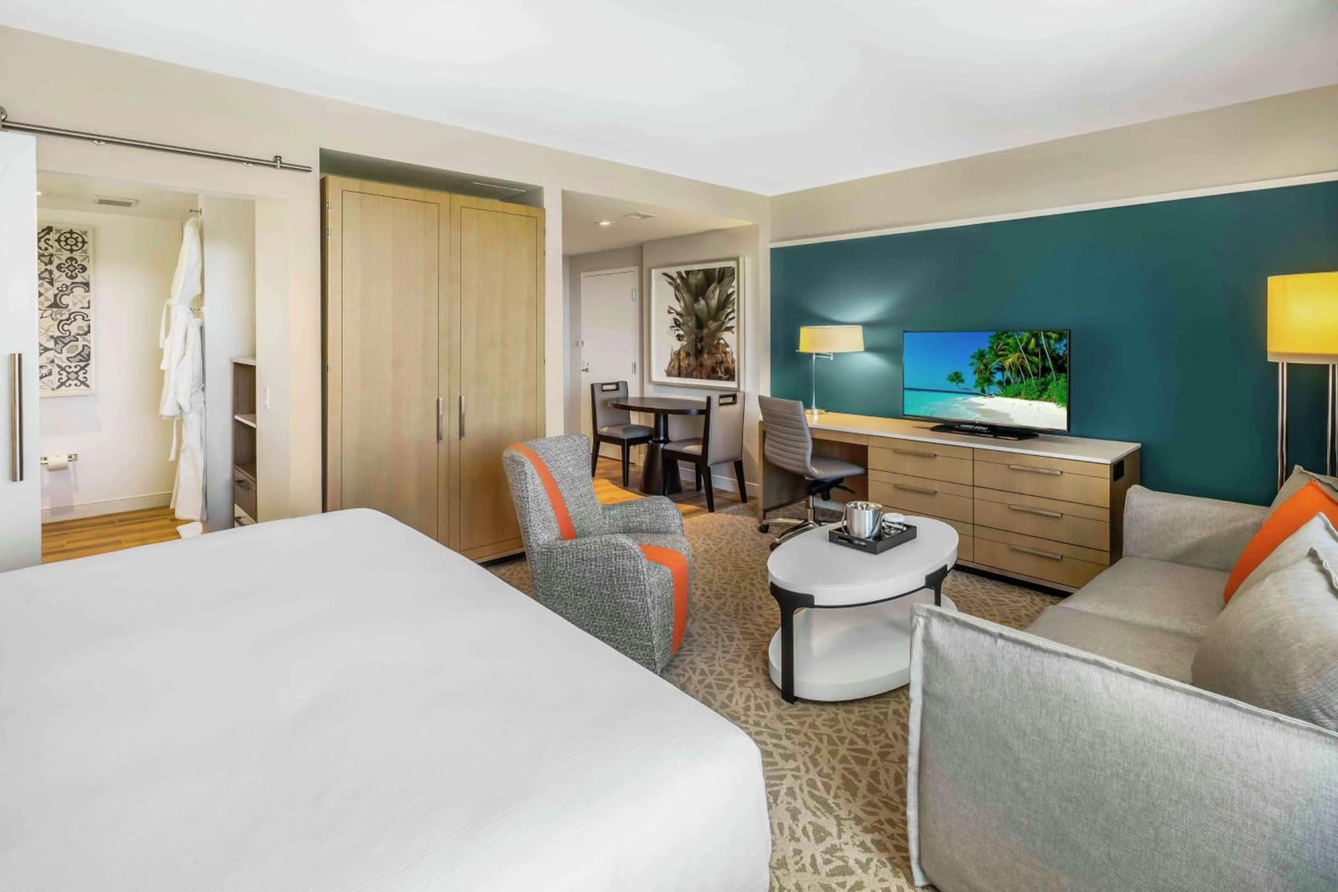 King Studio Suite with Lake View at Hilton Miami Dadeland in South Miami, FL