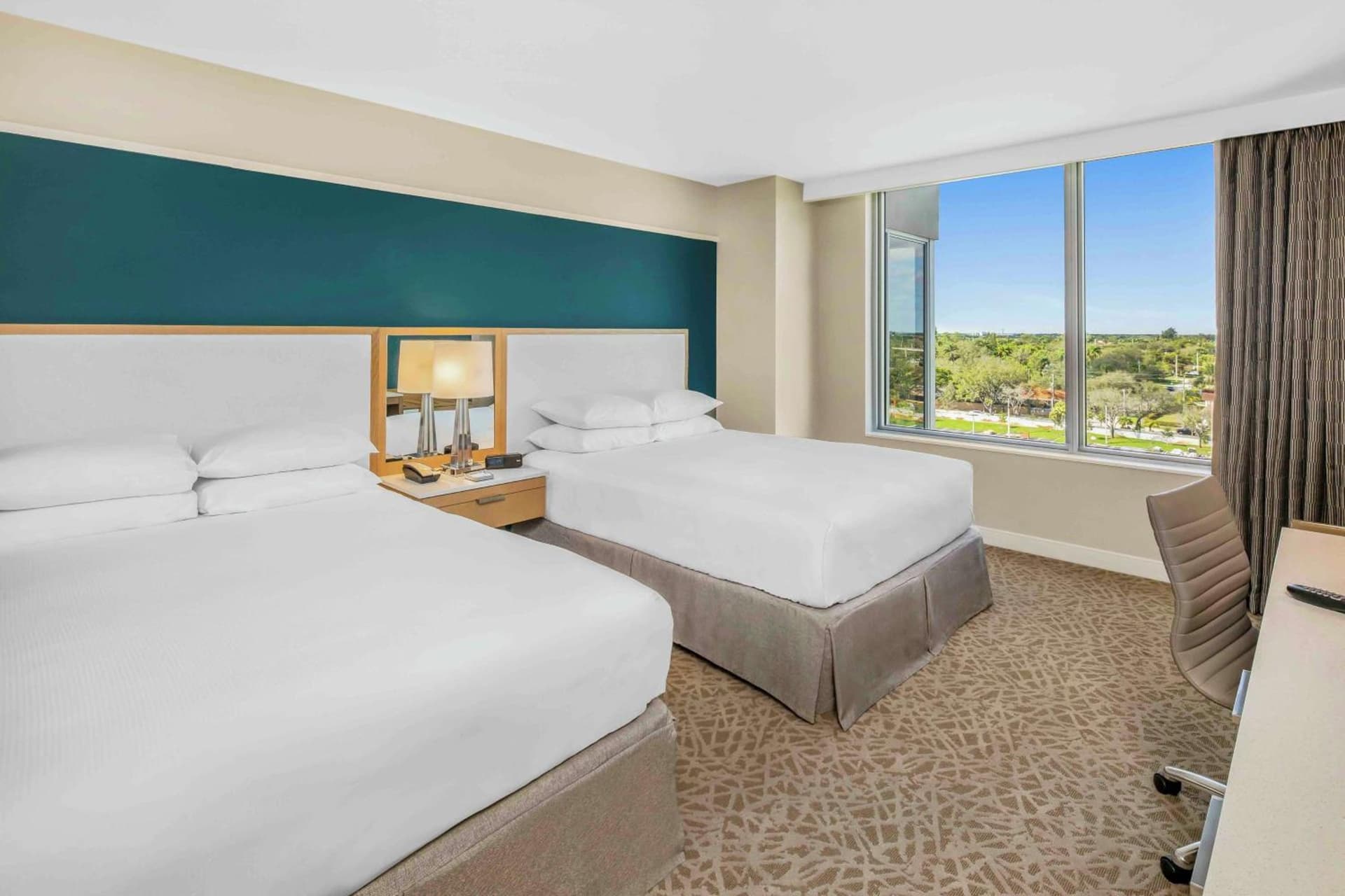 Queen Room with Two Queen Beds - Mobility/Hearing Accessible at Hilton Miami Dadeland in South Miami, FL