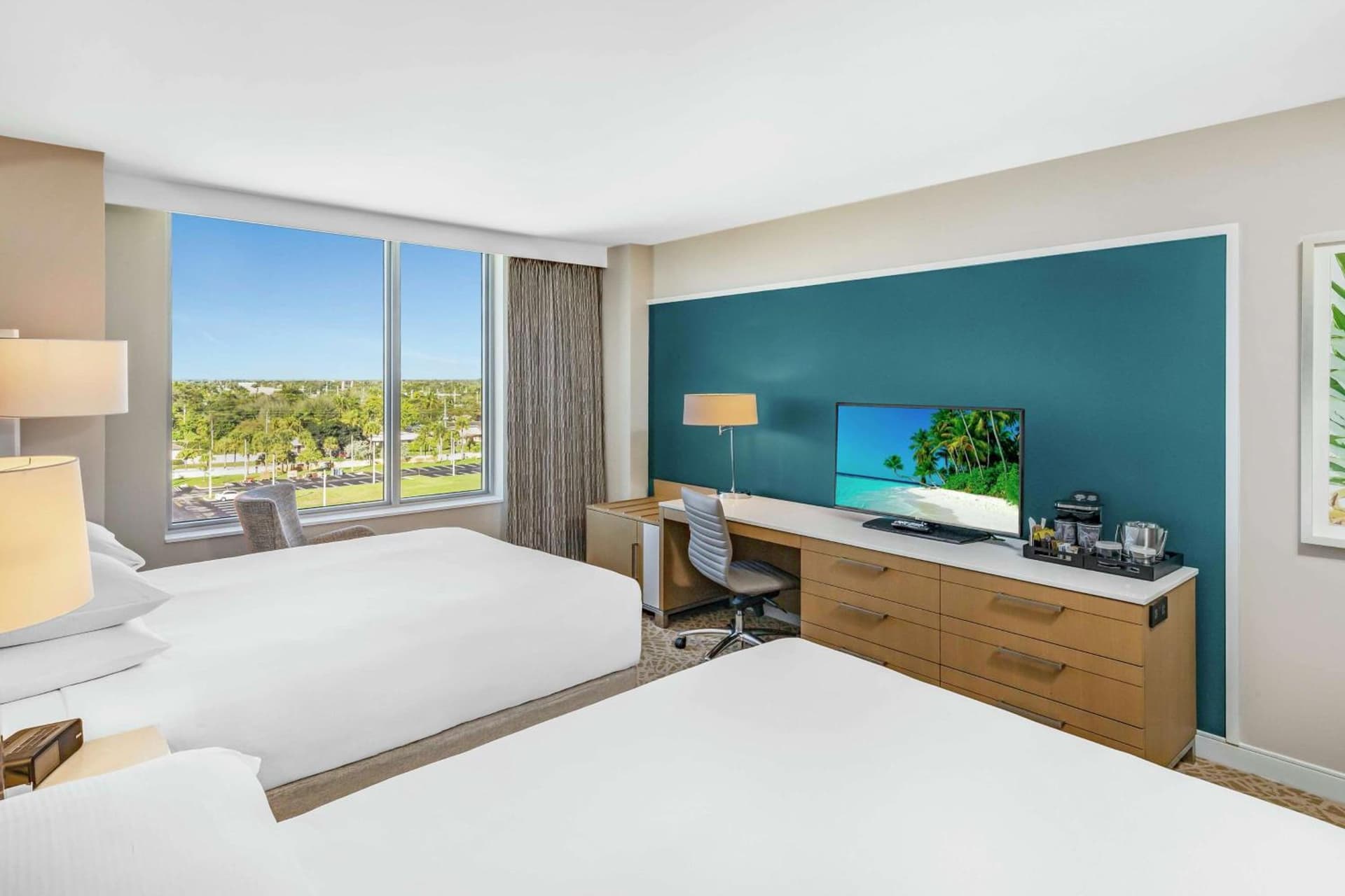 Queen Room with Two Queen Beds at Hilton Miami Dadeland in South Miami, FL