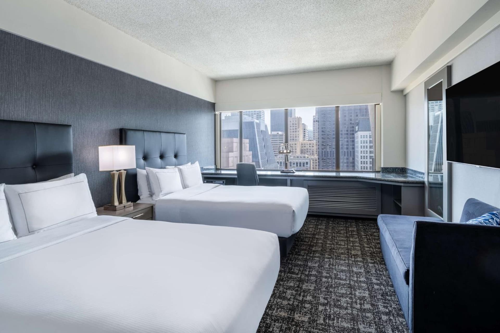 Deluxe Double Room with Two Double Beds and City View at Hilton San Francisco Financial District in San Francisco, CA