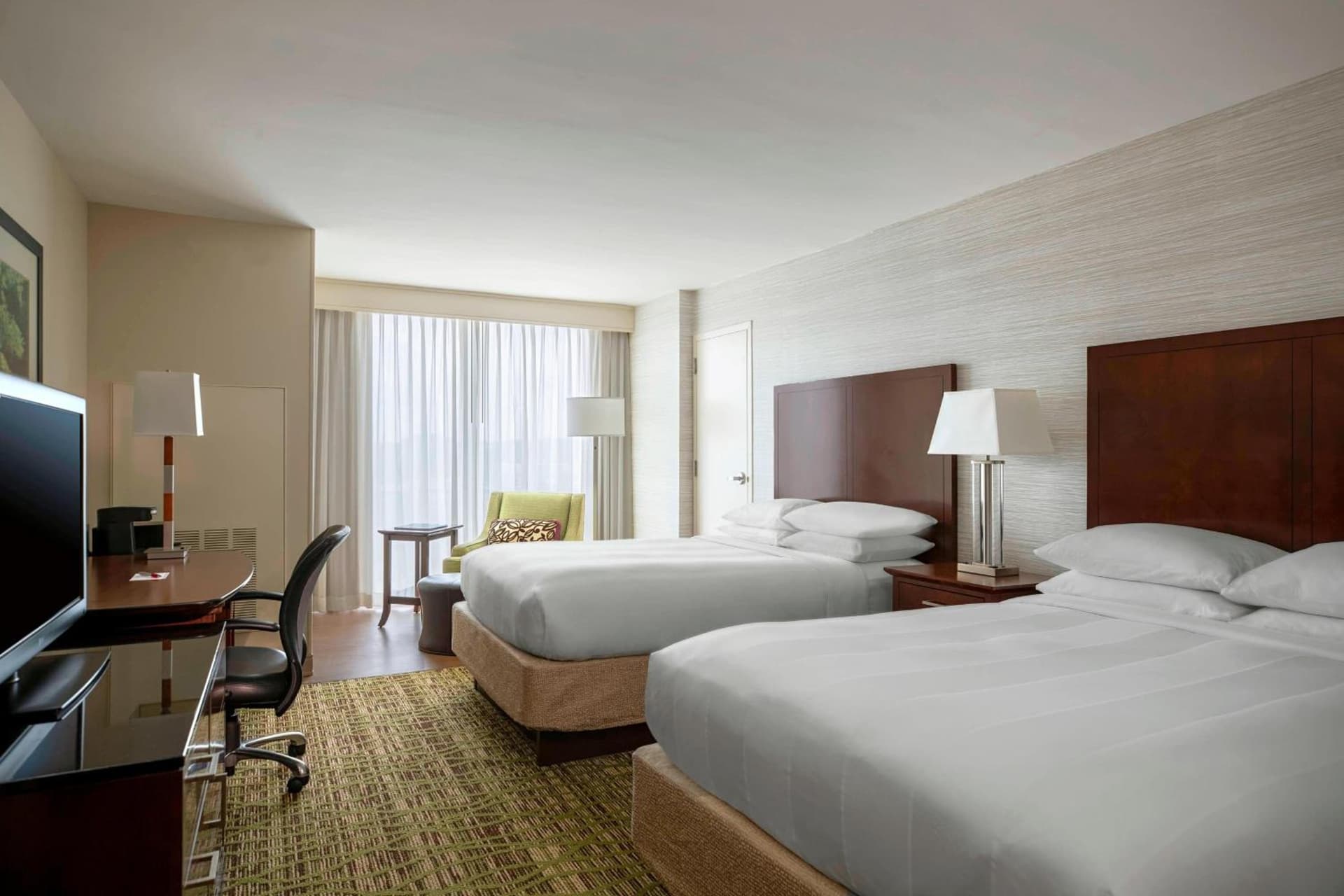 2 Queen Beds, Guest Room at Atlanta Marriott Perimeter Center in Atlanta, GA