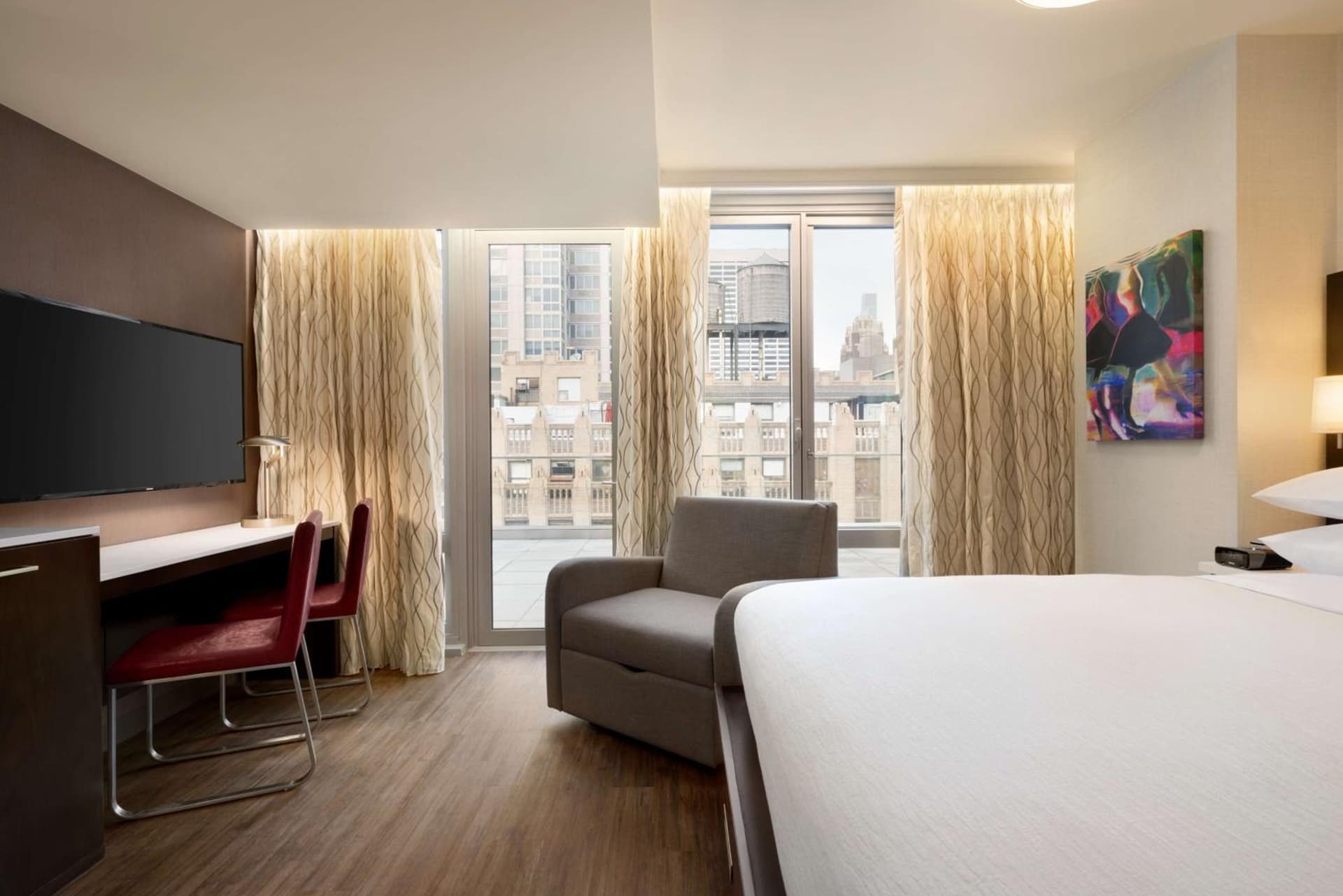 *Renovated* King Room with Empire State Building Skyview at Newly Renovated Embassy Suites By Hilton New York Manhattan Times Square in New York, NY