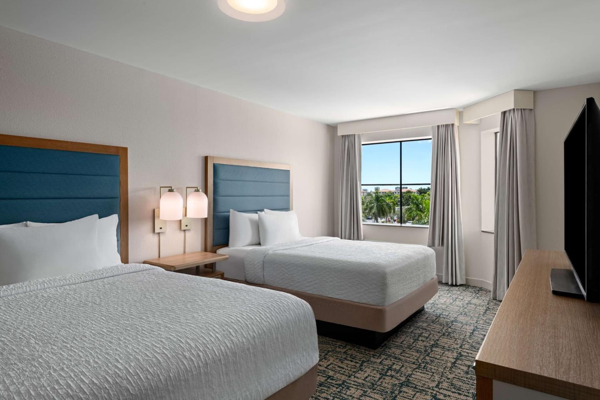 One-Bedroom Queen Suite with Two Queen Beds at Homewood Suites by Hilton West Palm Beach in West Palm Beach, FL
