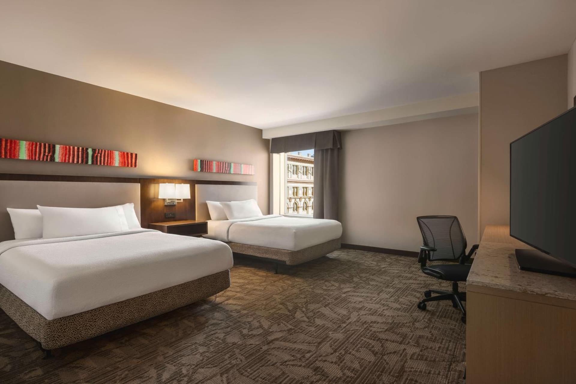 Queen Room with Two Queen Beds - Mobility and Hearing Access at Hilton Garden Inn San Antonio Downtown Riverwalk in San Antonio, TX