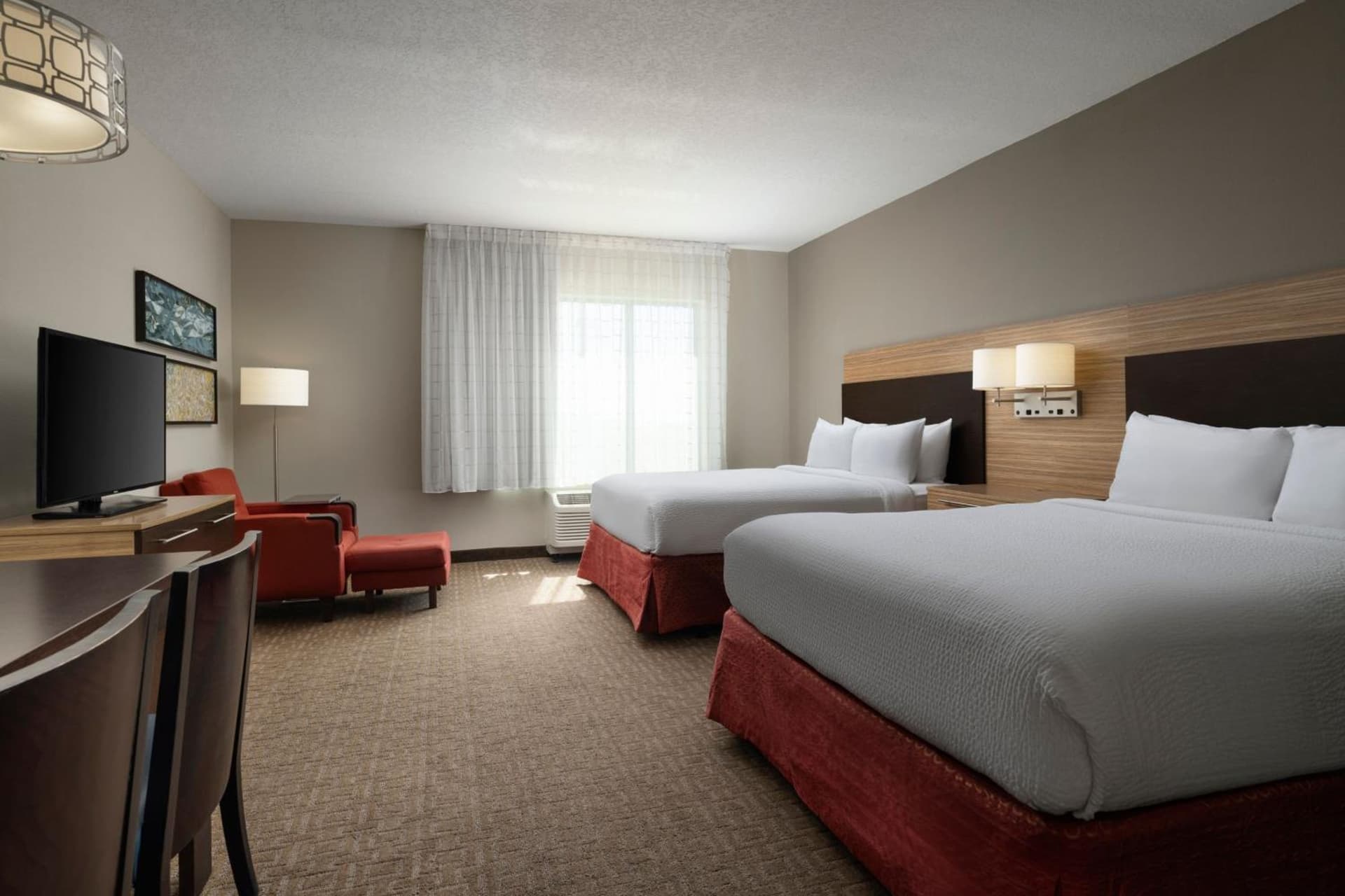 Queen Studio with Two Queen Beds at TownePlace Suites by Marriott Orlando Theme Parks Lake Buena Vista in Orlando, FL