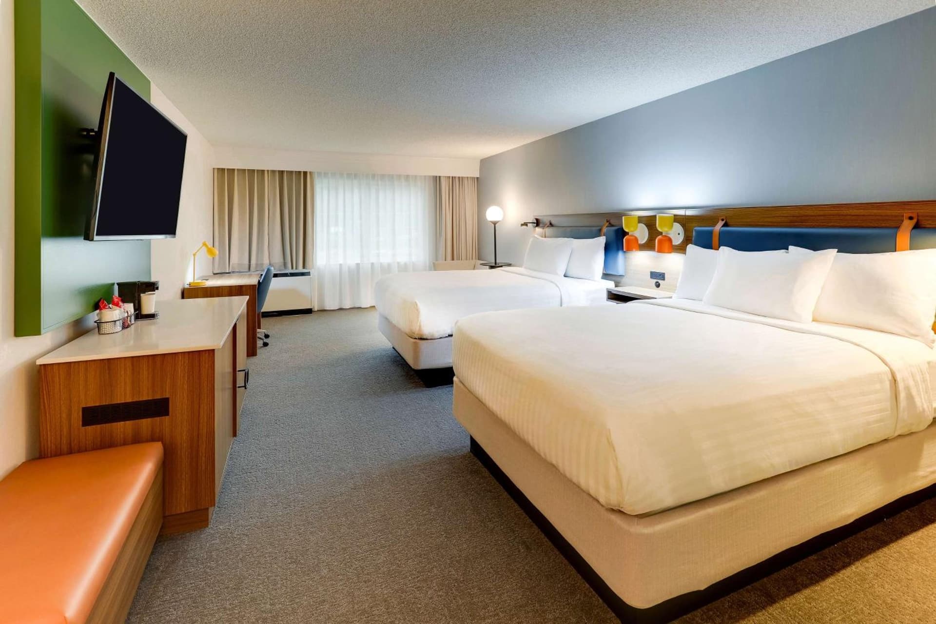 Guestroom Two Queens at Sonesta Select San Francisco Airport Oyster Point Waterfront in South San Francisco, CA