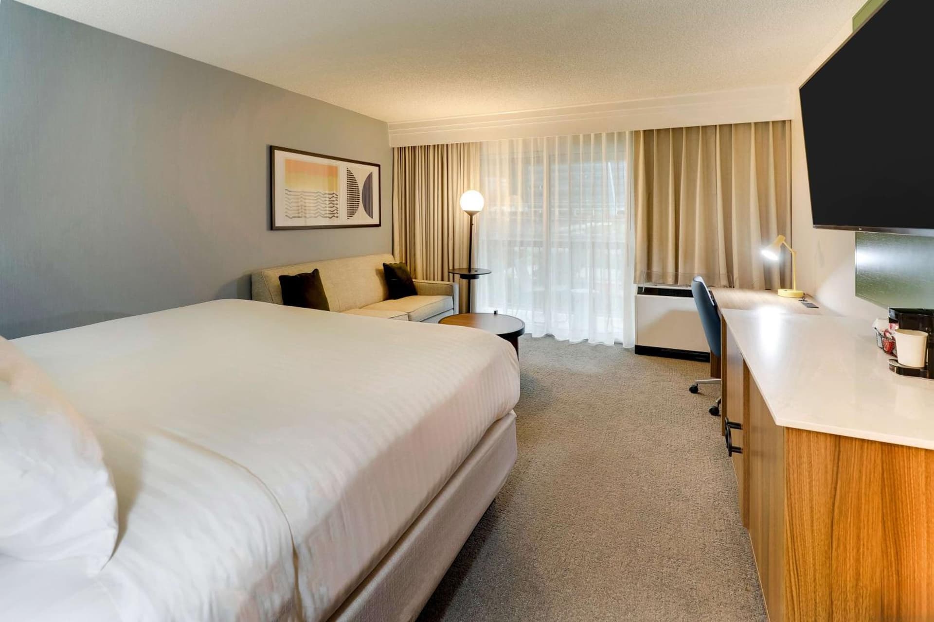 Hearing Accessible Guestroom King at Sonesta Select San Francisco Airport Oyster Point Waterfront in South San Francisco, CA