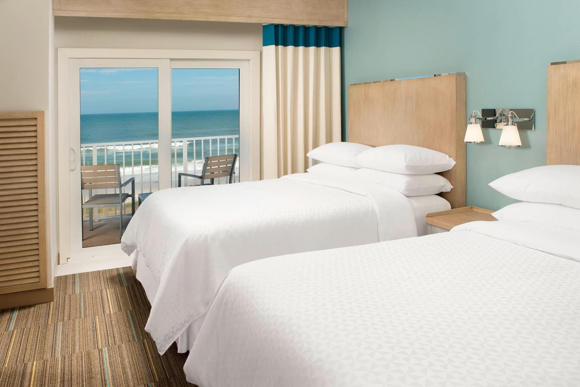 Suite, 2 Queen, Sofa bed, Oceanfront, Balcony at Four Points by Sheraton Jacksonville Beachfront in Jacksonville Beach, FL