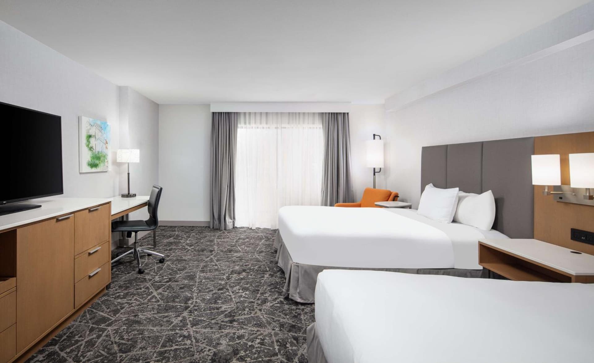 Queen Room with Two Queen Beds at DoubleTree By Hilton Sacramento in Sacramento, CA