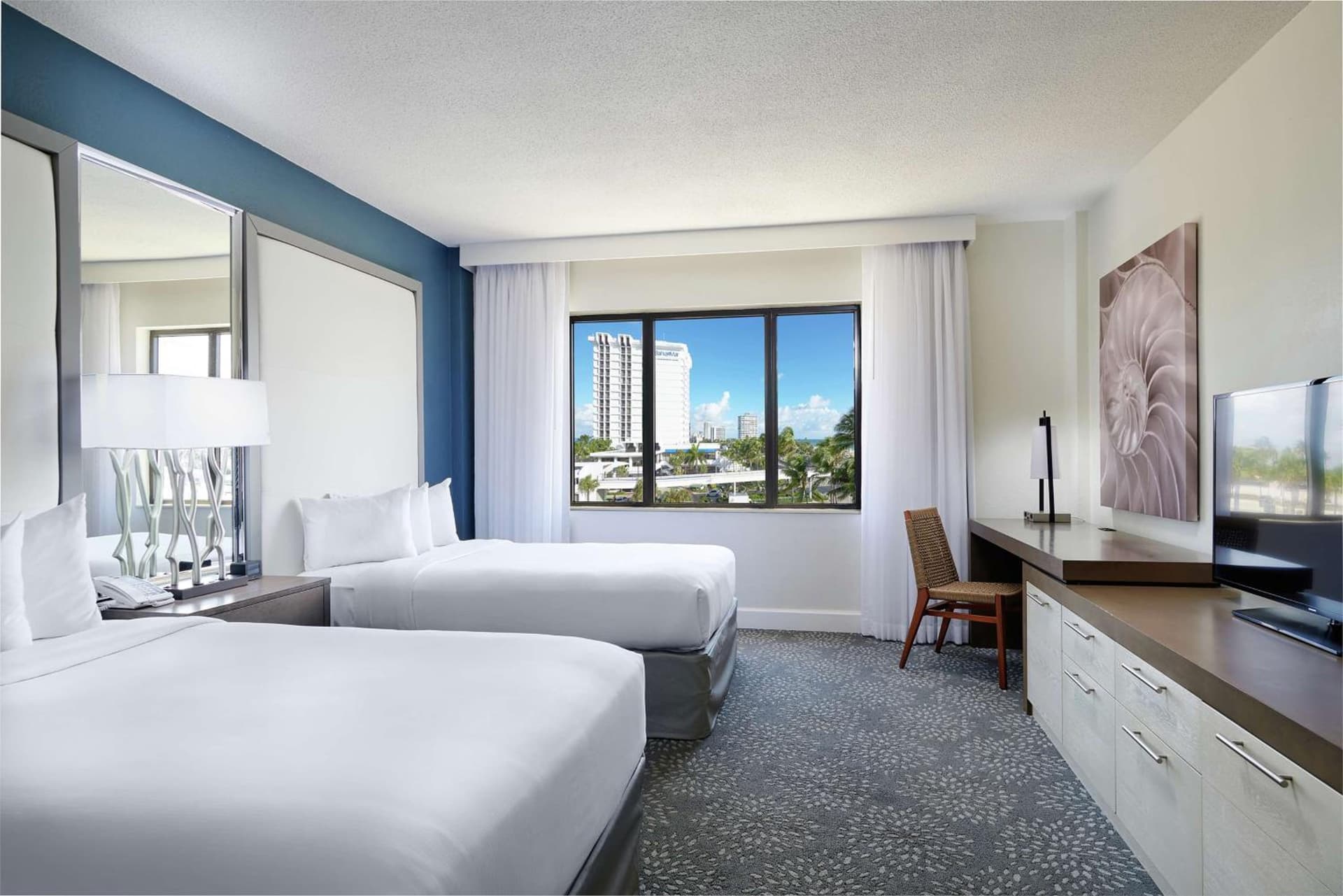 Double Room with Two Double Beds and Courtyard View - Marina Building at Bahia Mar Fort Lauderdale Beach - DoubleTree by Hilton in Fort Lauderdale, FL