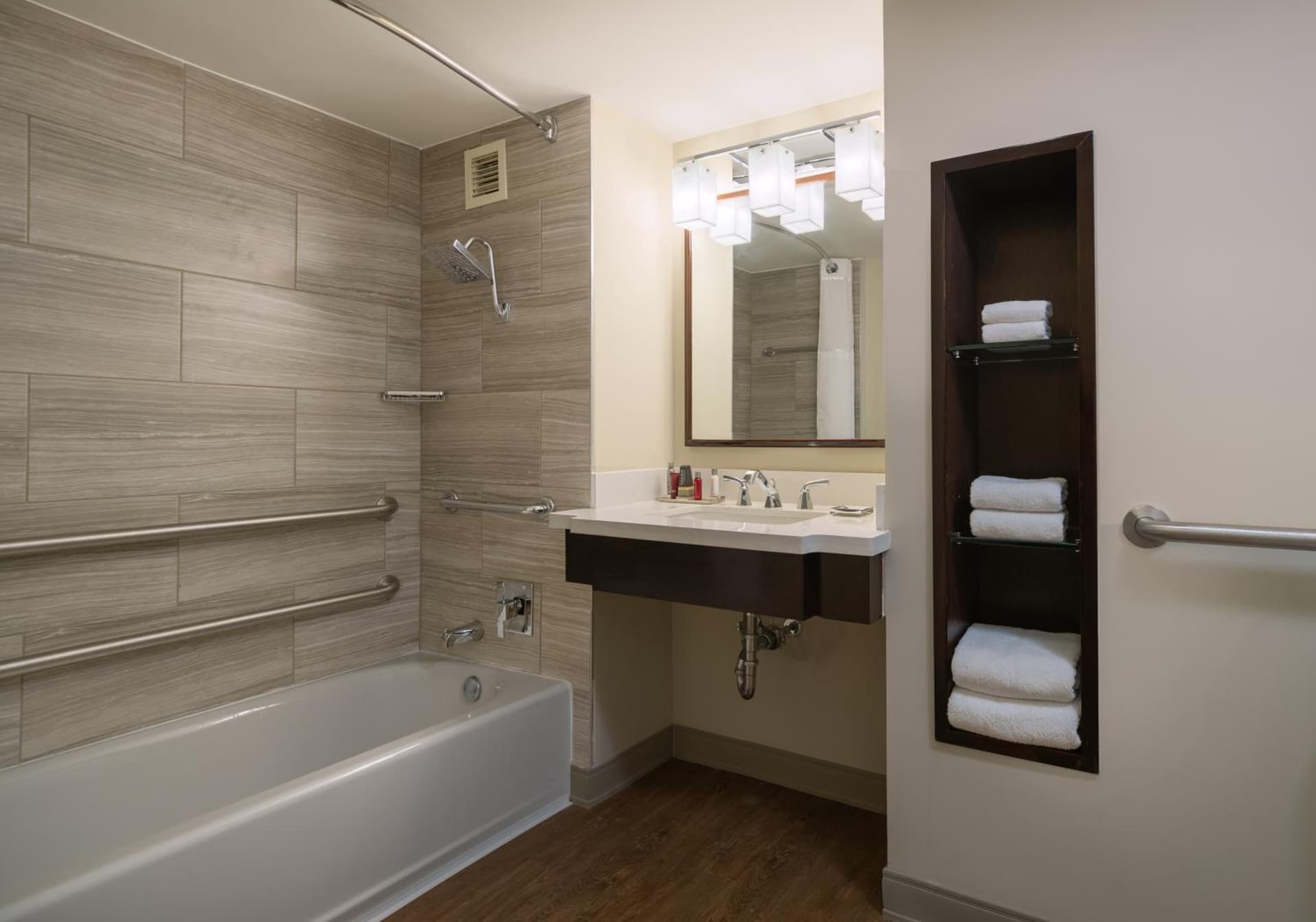 King Room with Adapted Tub - Mobility Accessible/Club Lounge Access at Atlanta Marriott Perimeter Center in Atlanta, GA