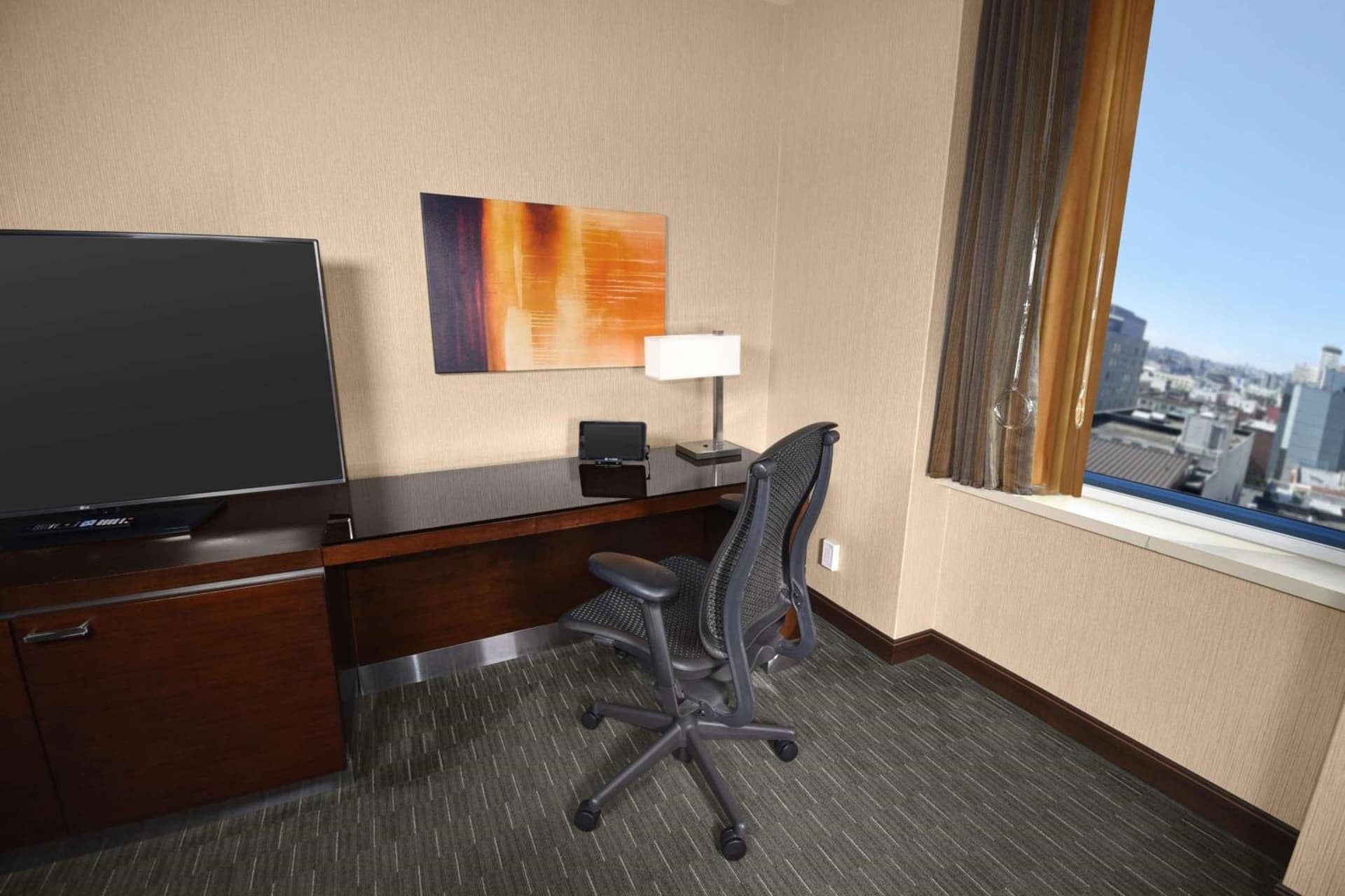 One King Bed Mobility/Hearing Accessible Tub at Hilton San Francisco Union Square in San Francisco, CA