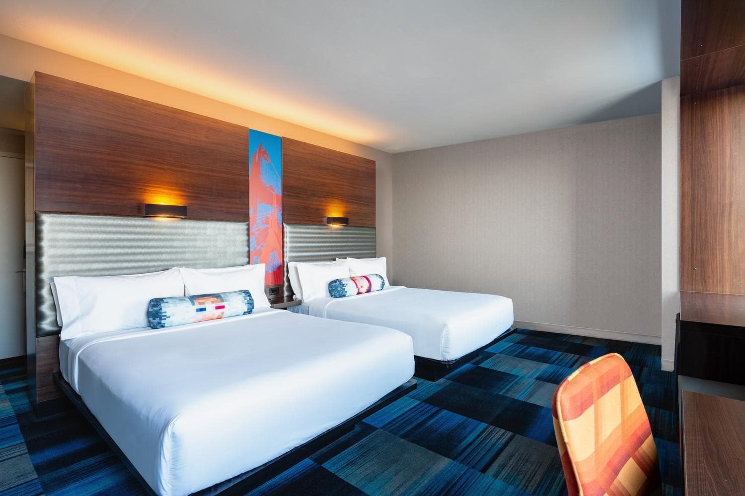 Aloft 2 Queen Beds, Guest room at Aloft Boston Seaport District in Boston, MA