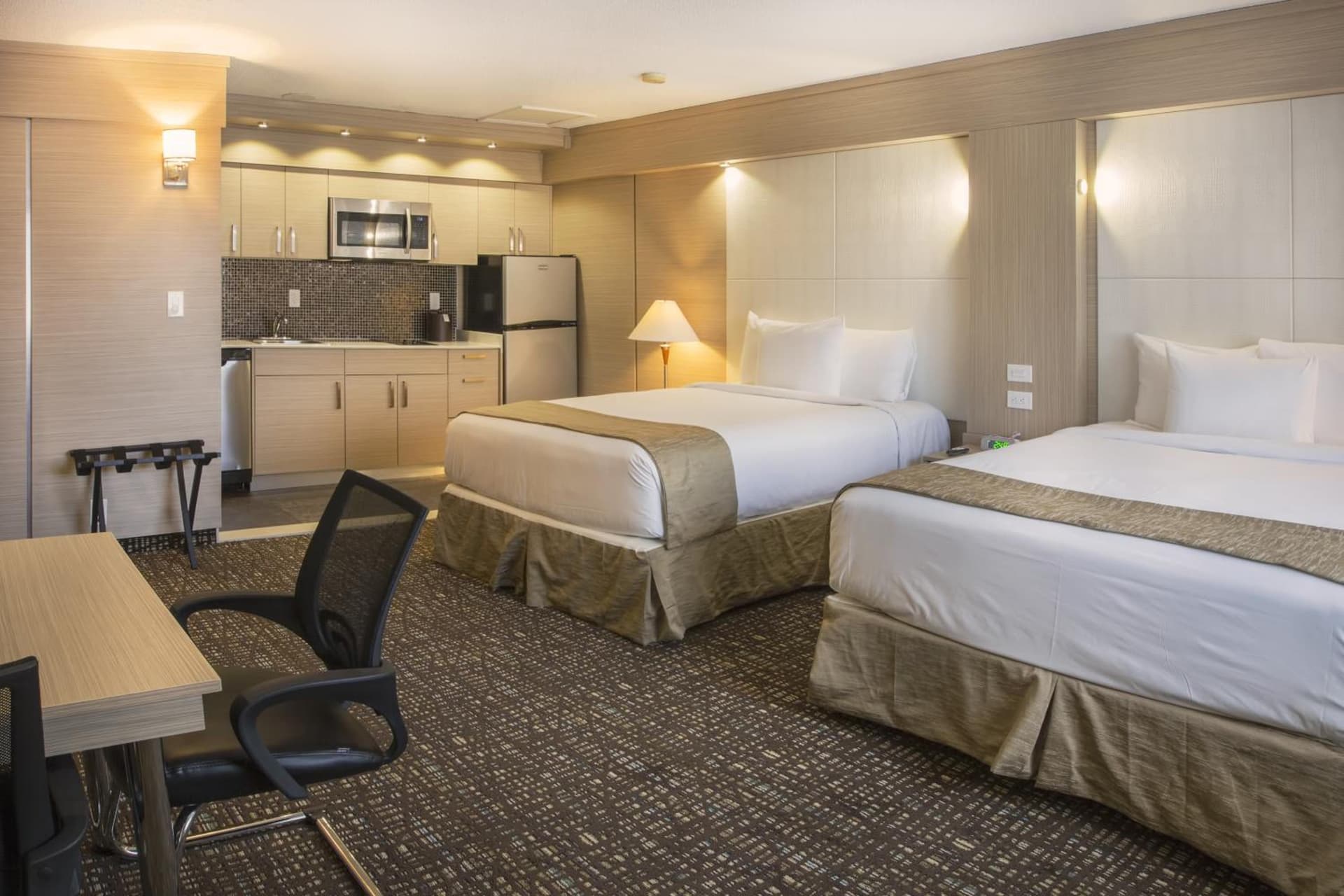 Studio with Two Queen Beds and Kitchen  at Ocean Beach Palace in Fort Lauderdale, FL