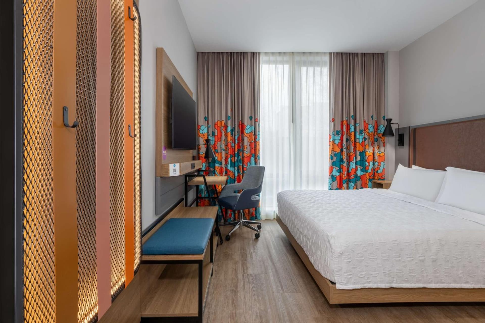 King Room with Roll-In Shower - Mobility and Hearing Access at Tru By Hilton Brooklyn in Brooklyn, NY