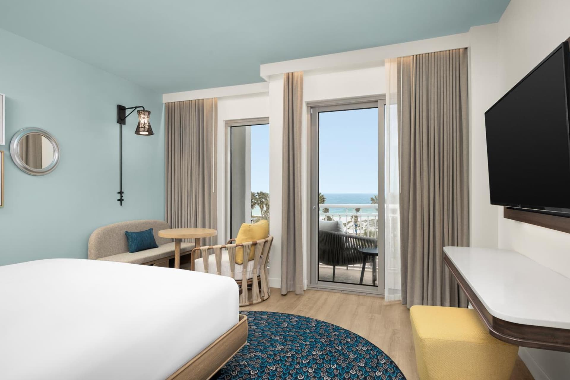 King Room with Balcony and Ocean View at The Hiatus Clearwater Beach, Curio Collection By Hilton in Clearwater Beach, FL