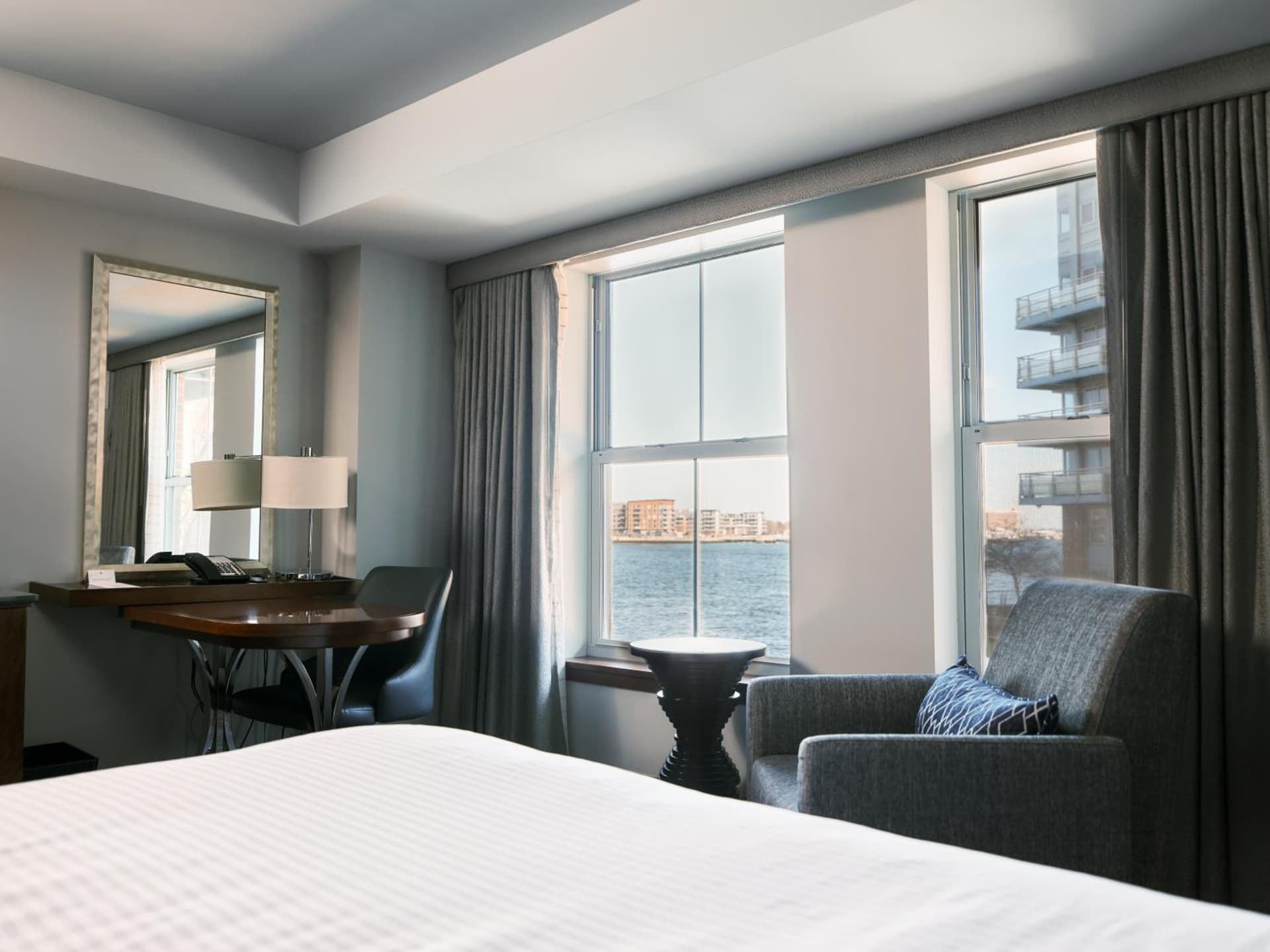 Premier King Room with Water View at Battery Wharf Hotel, Boston Waterfront in Boston, MA