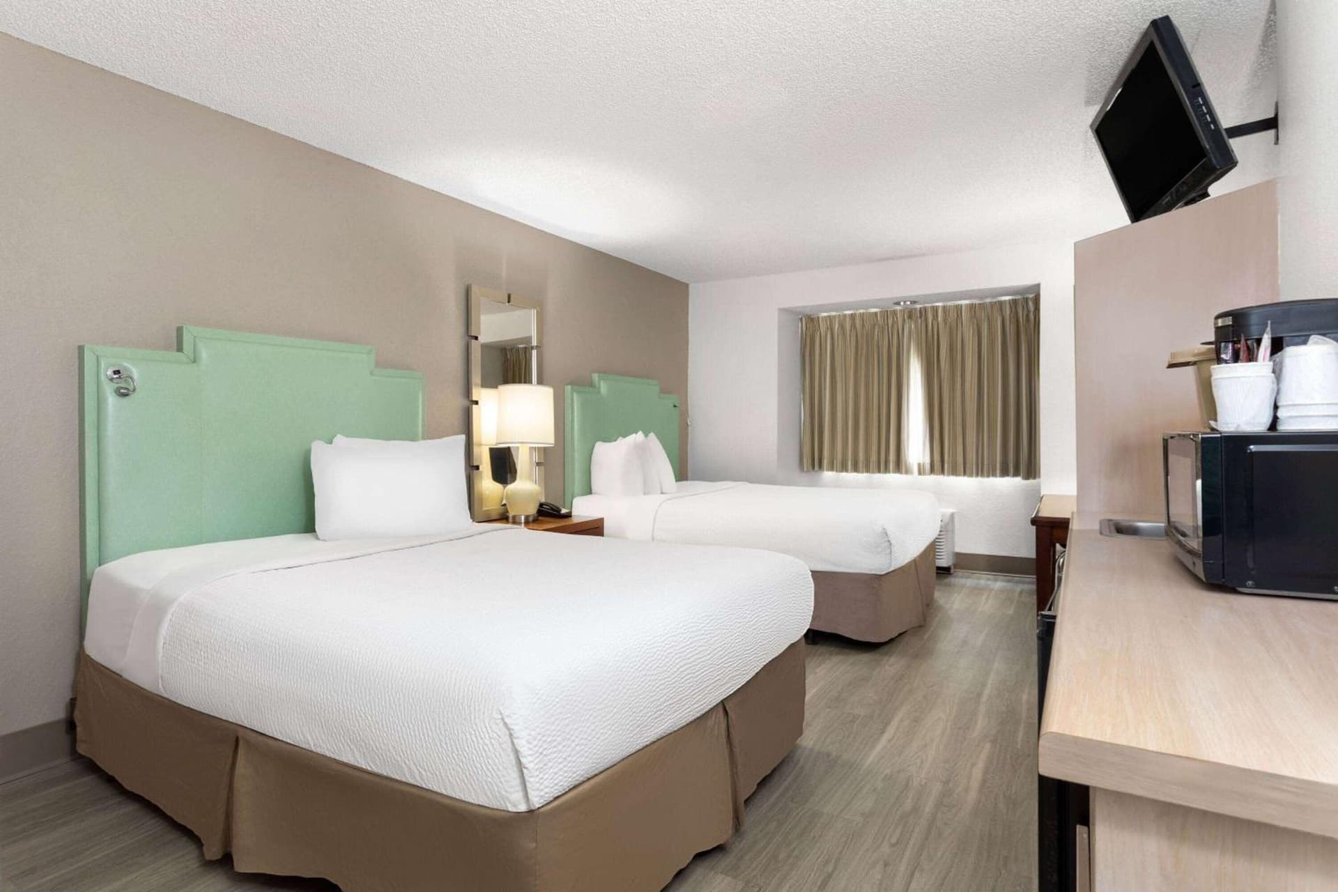 Queen Studio Suite with Two Queen Beds, Mobility/Hearing Access and Tub with Grab Bars, Non-Smoking at Baymont by Wyndham Orlando-International Dr-Universal Blvd in Orlando, FL