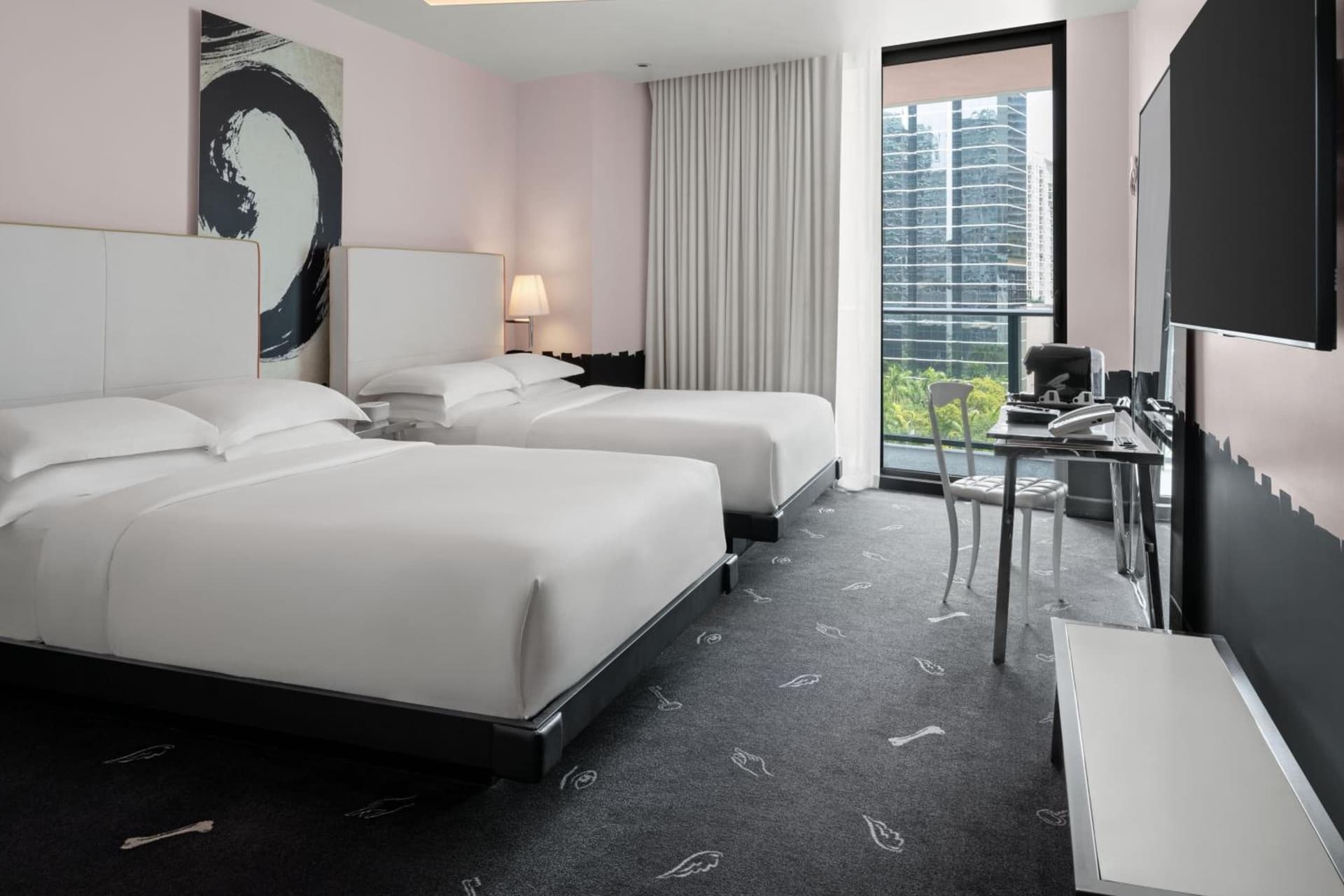 Premier Double Room with Two Double Beds and Balcony - City View at Dua Miami, Autograph Collection in Miami, FL