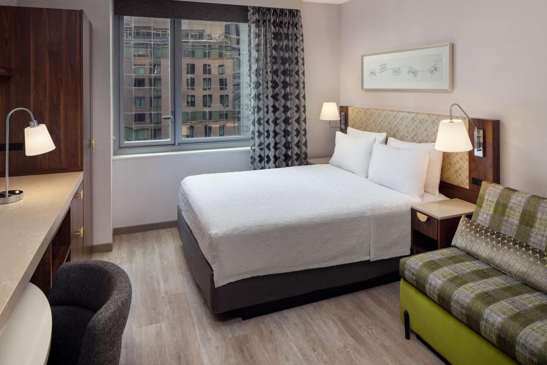 Queen Studio Suite with City View at Home2 Suites By Hilton New York Times Square in New York, NY