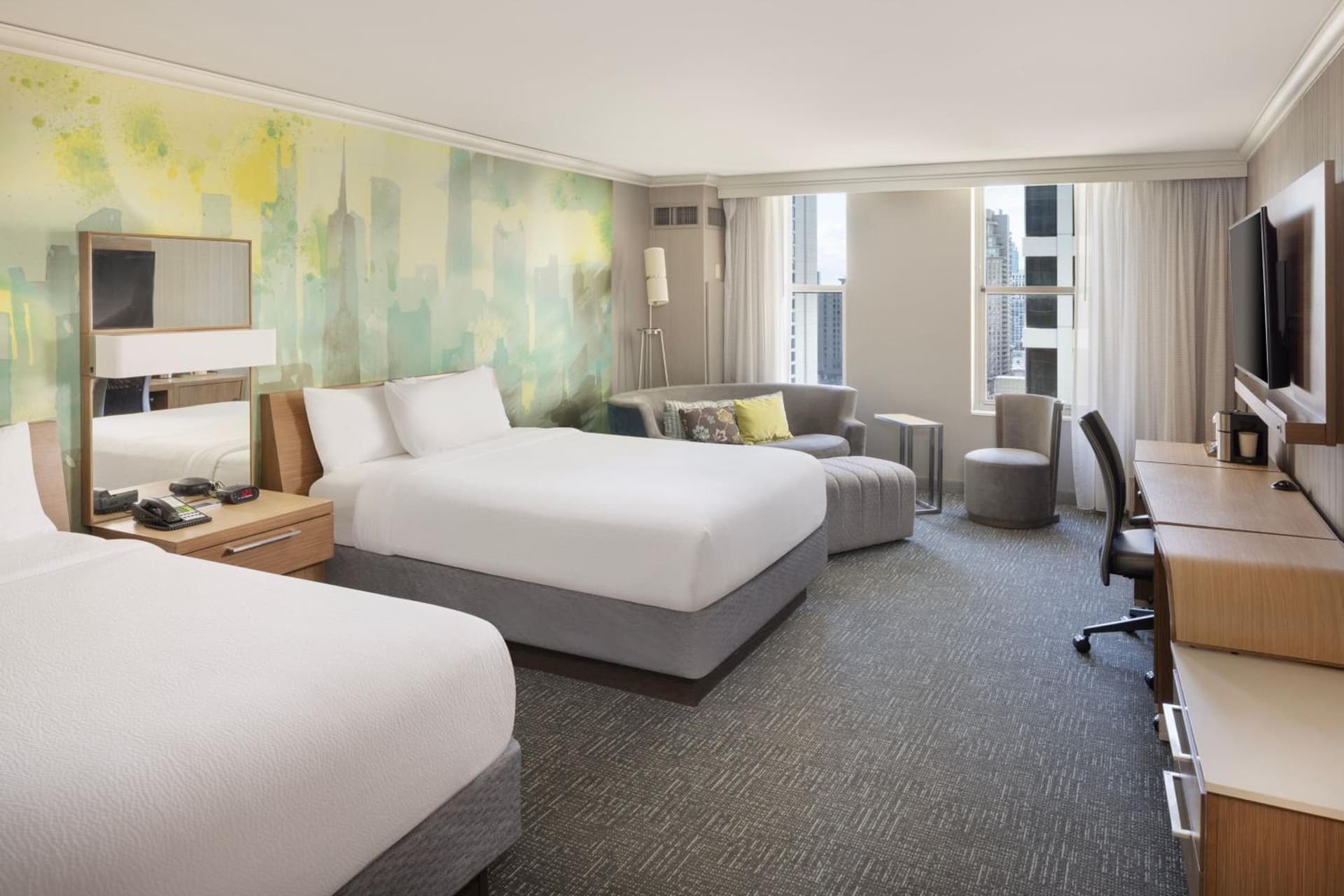 Queen Room at Courtyard Chicago Downtown/Magnificent Mile in Chicago, IL