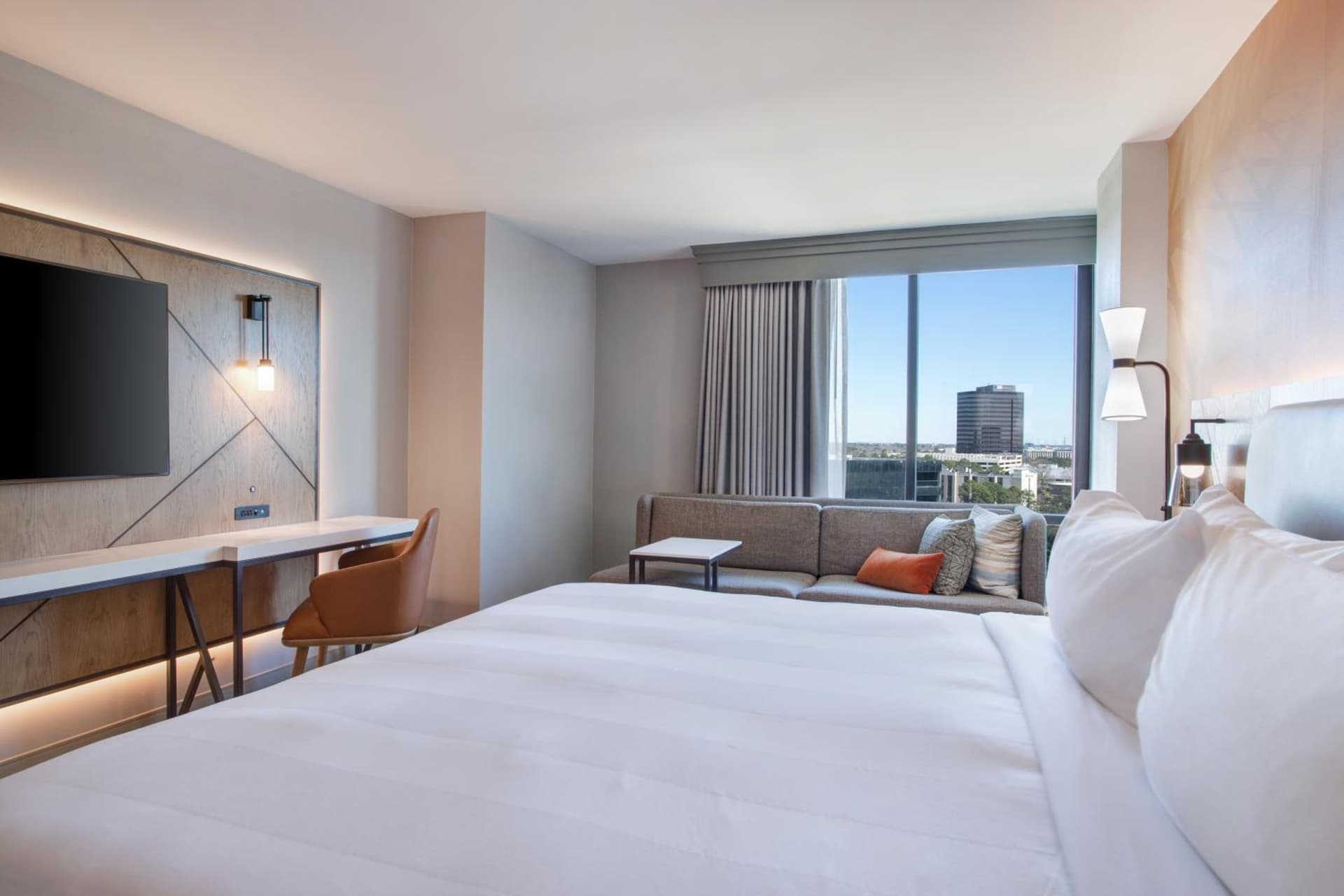 King Bed at Houston Marriott North in Houston, TX