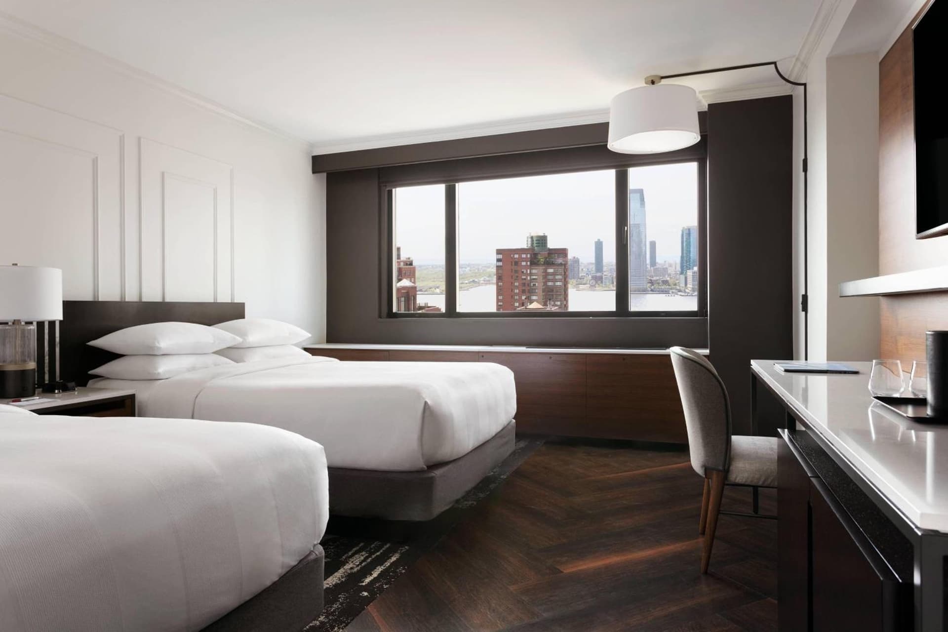 Deluxe Double Room with Two Double Beds - Hudson River View at New York Marriott Downtown in New York, NY
