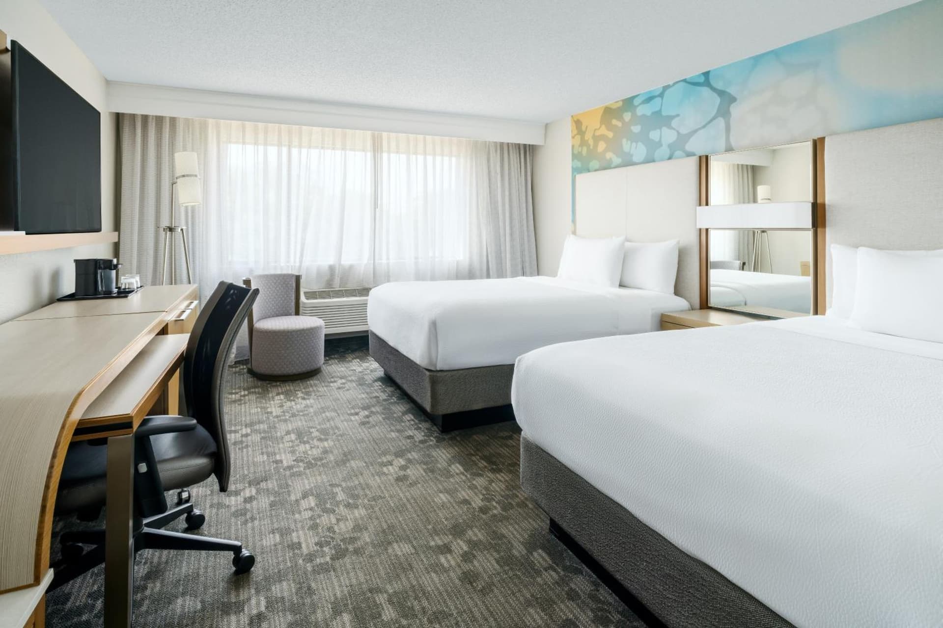 Standard Room with Two Queen Beds at Courtyard by Marriott Orlando Lake Buena Vista at Vista Centre in Orlando, FL