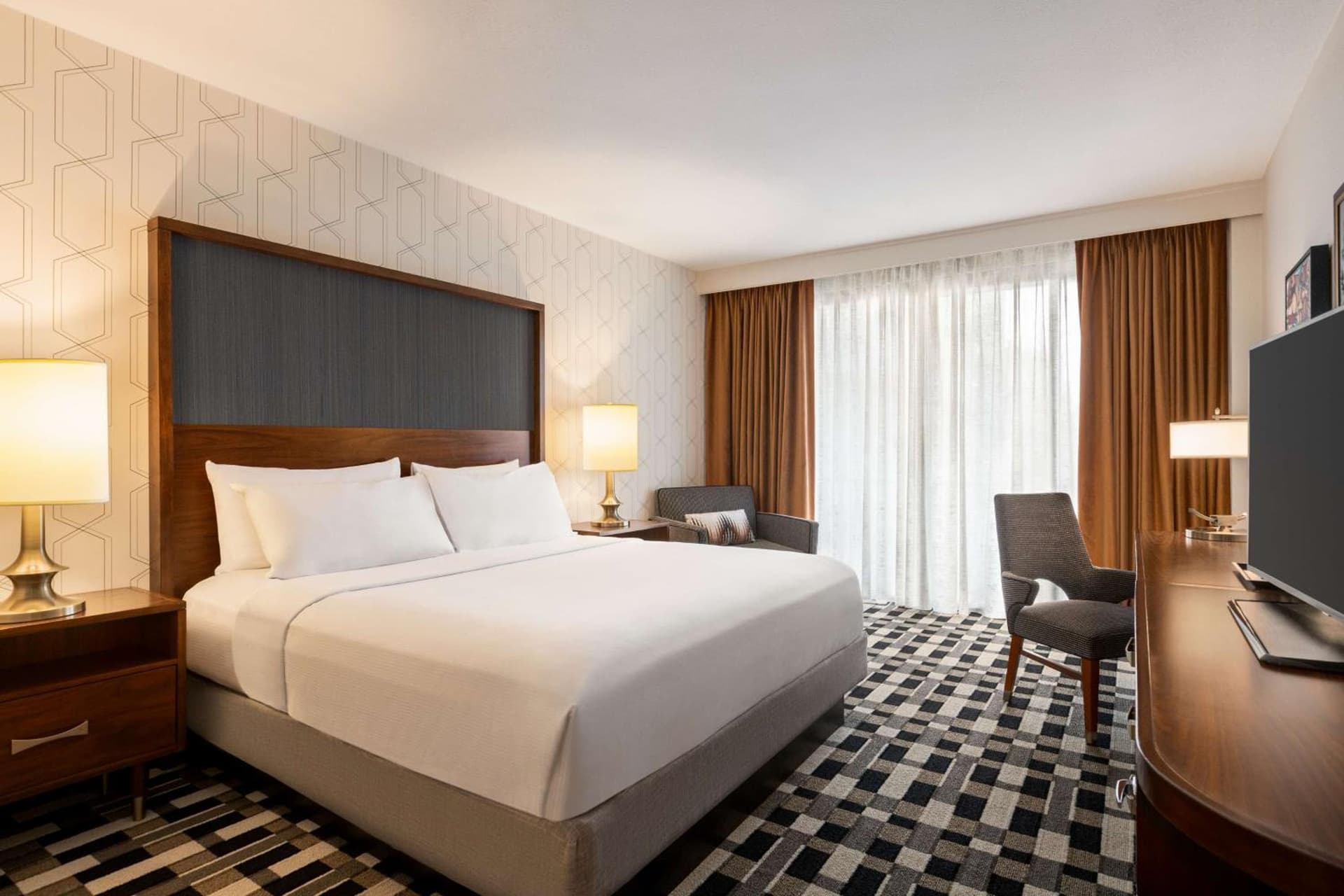 King Room with Balcony and Tub - Mobility and Hearing Accessible at The American Hotel Atlanta Downtown, Tapestry Collection by Hilton in Atlanta, GA