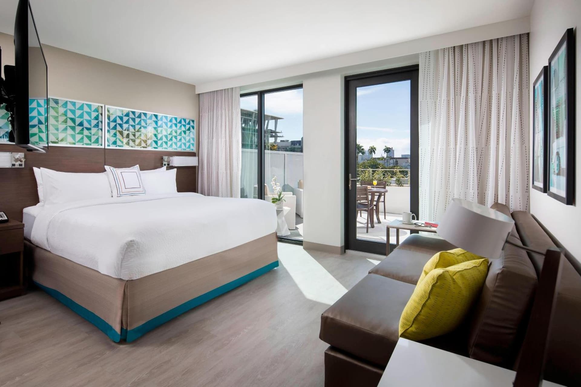 King Studio with Sofa Bed and Patio at Residence Inn by Marriott Miami Beach South Beach in Miami Beach, FL