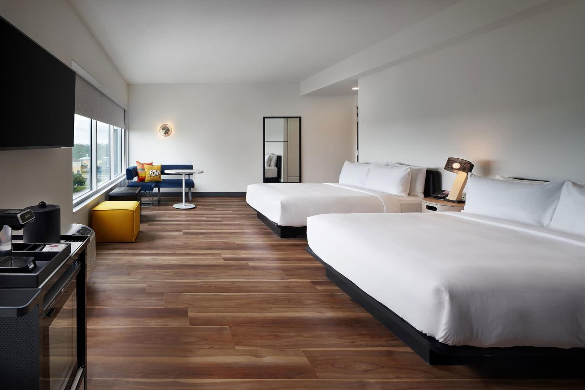 Larger Queen Room with Two Queen Beds (No Resort Fee) at Aloft Orlando at SeaWorld in Orlando, FL