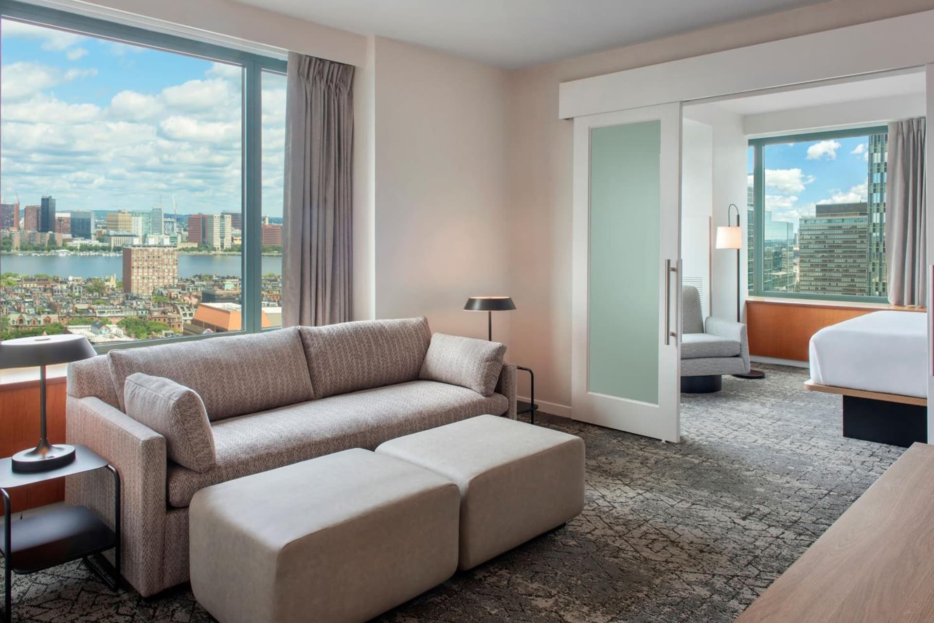 Junior River View Suite, Junior Suite, 1 King, Sofa bed at Sheraton Boston Hotel in Boston, MA