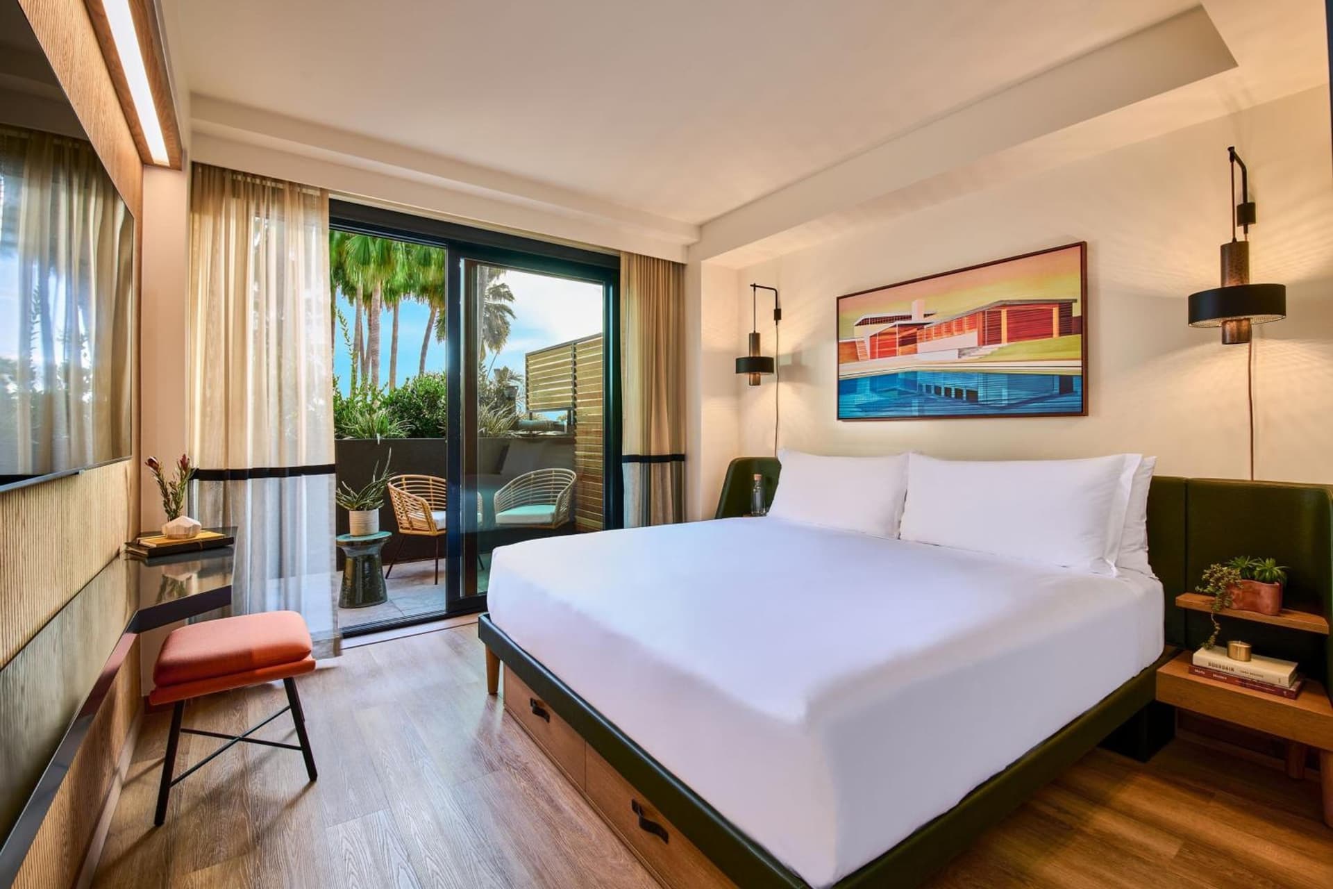 King Room with Terrace at HOLLYWOOD VOLUME, a Tribute Portfolio Hotel in Los Angeles, CA