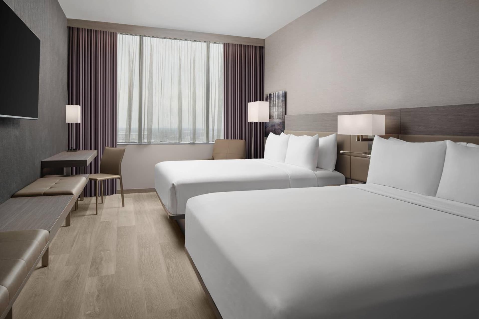 Queen Room with City View at AC Hotel by Marriott Orlando Downtown in Orlando, FL