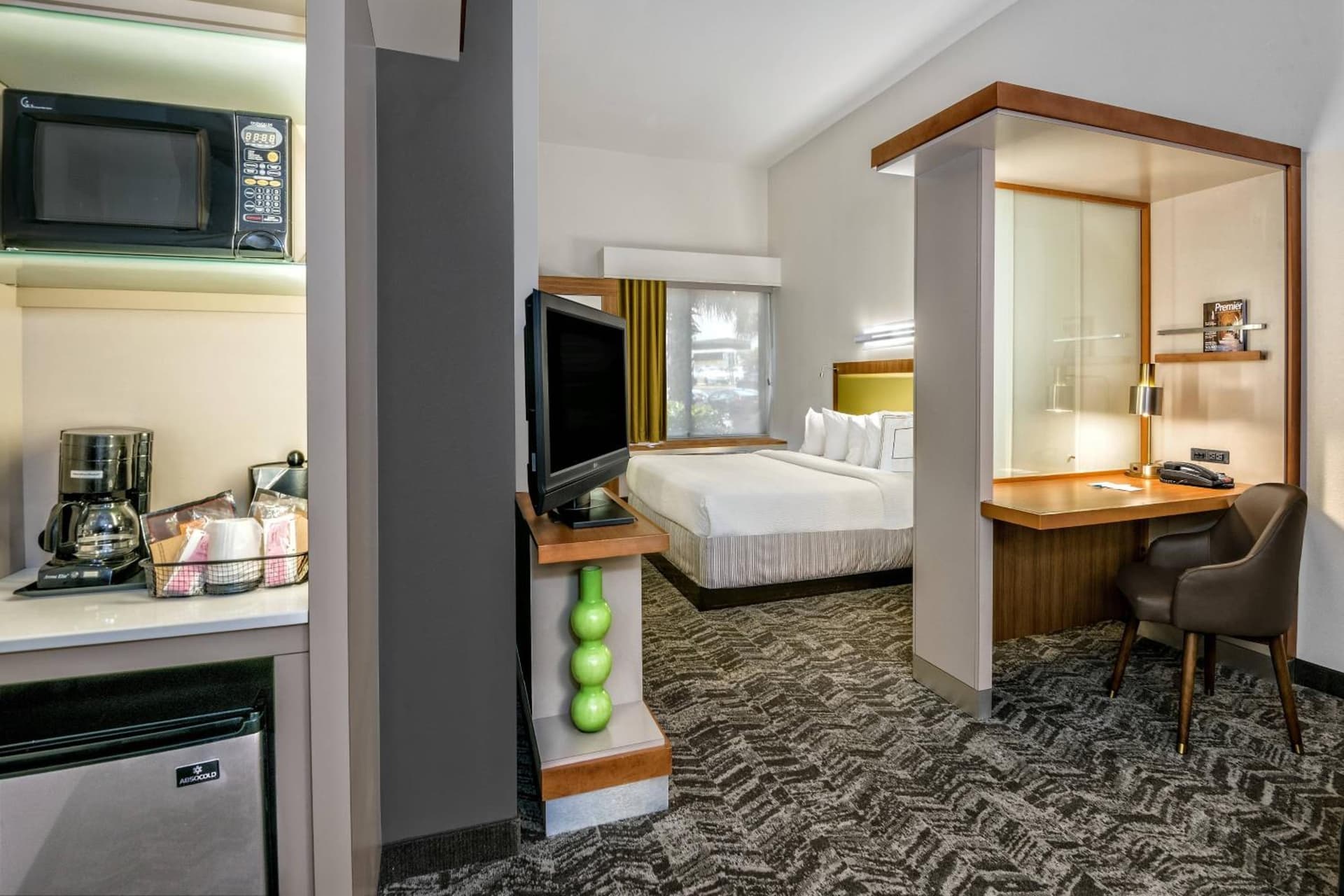 King Suite with Roll-In Shower and Trundle Sofa - Mobility Access/Hearing Accessible at SpringHill Suites by Marriott San Antonio Airport in San Antonio, TX