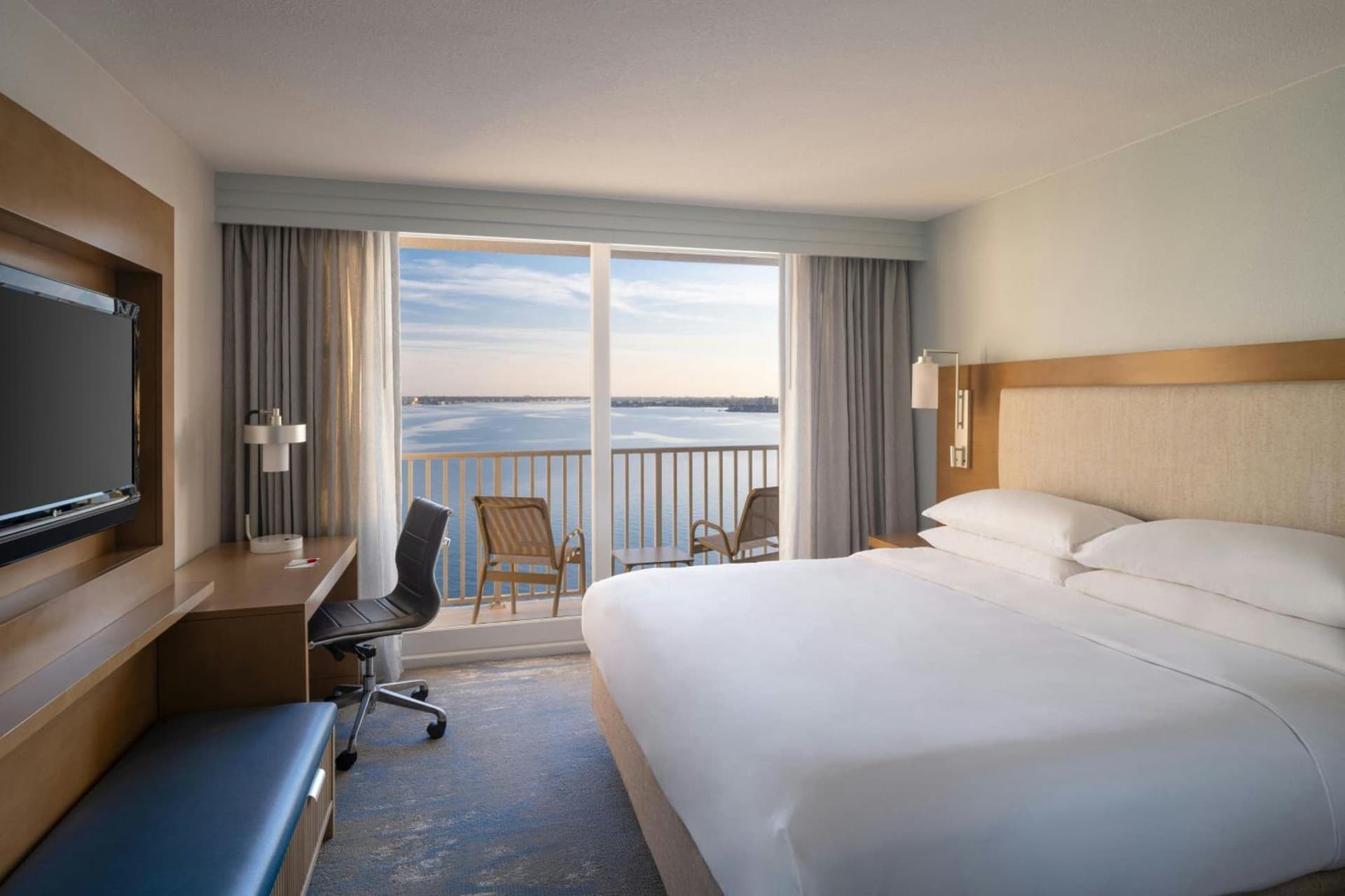 One-Bedroom King Suite with Waterfront View and Sofa Bed - Hearing Accessible at Clearwater Beach Marriott Resort on Sand Key in Clearwater Beach, FL