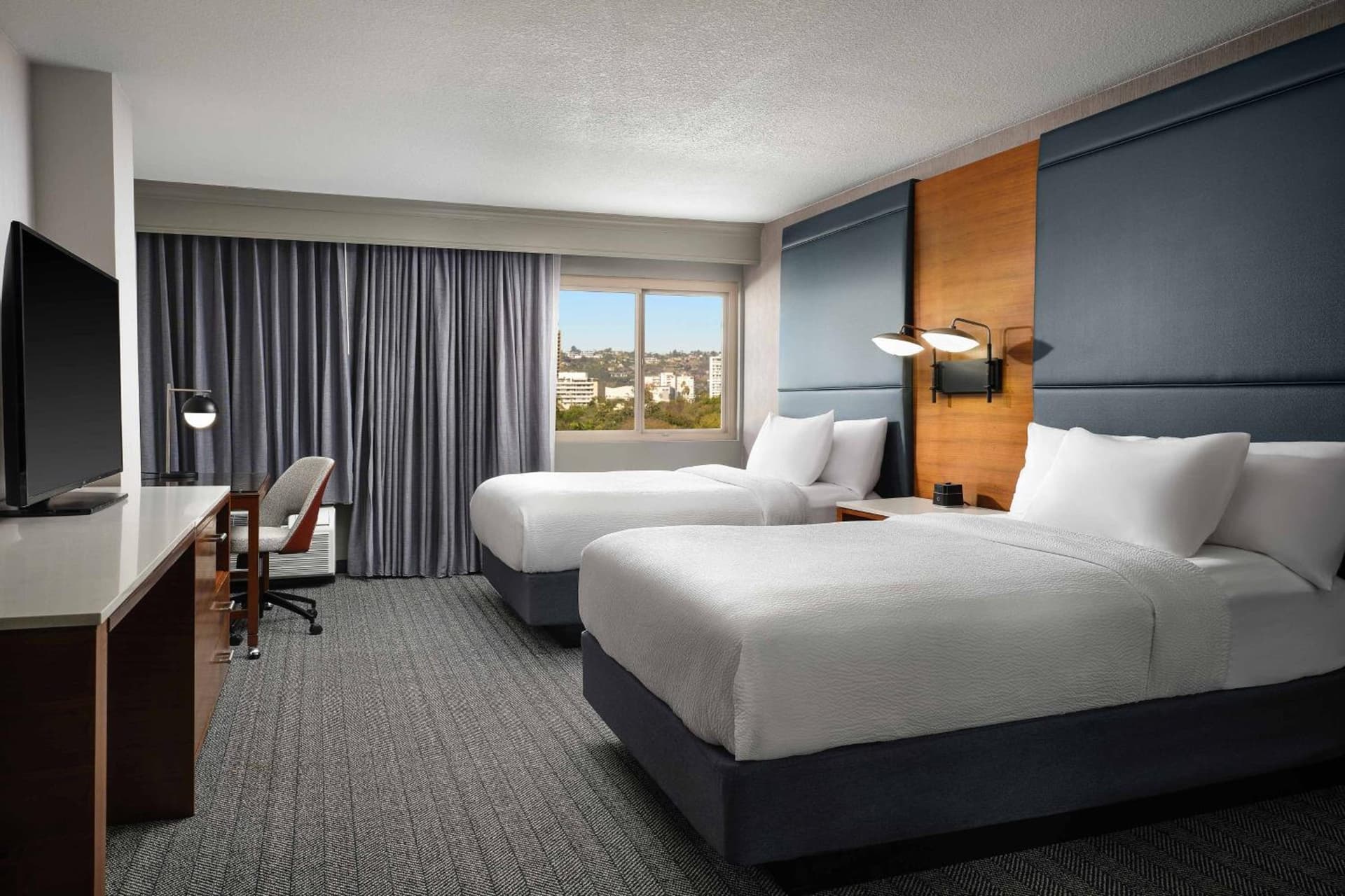Double Room with Two Double Beds and Bathtub - Mobility Accessible at Courtyard Los Angeles Century City/Beverly Hills in Los Angeles, CA