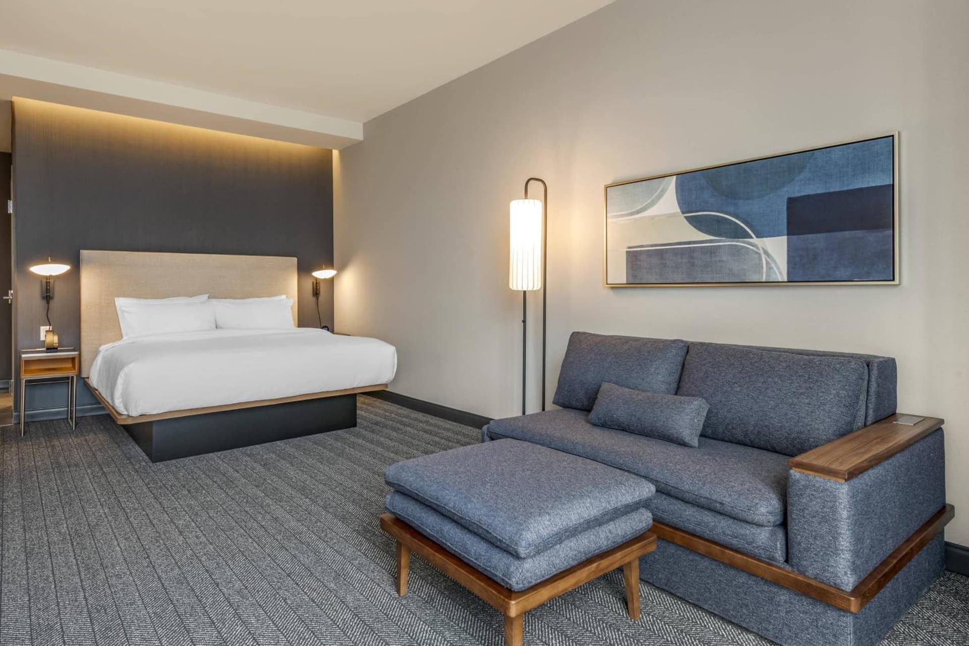 King Room with Balcony and Sofa Bed at Courtyard by Marriott Fort Lauderdale Downtown in Fort Lauderdale, FL