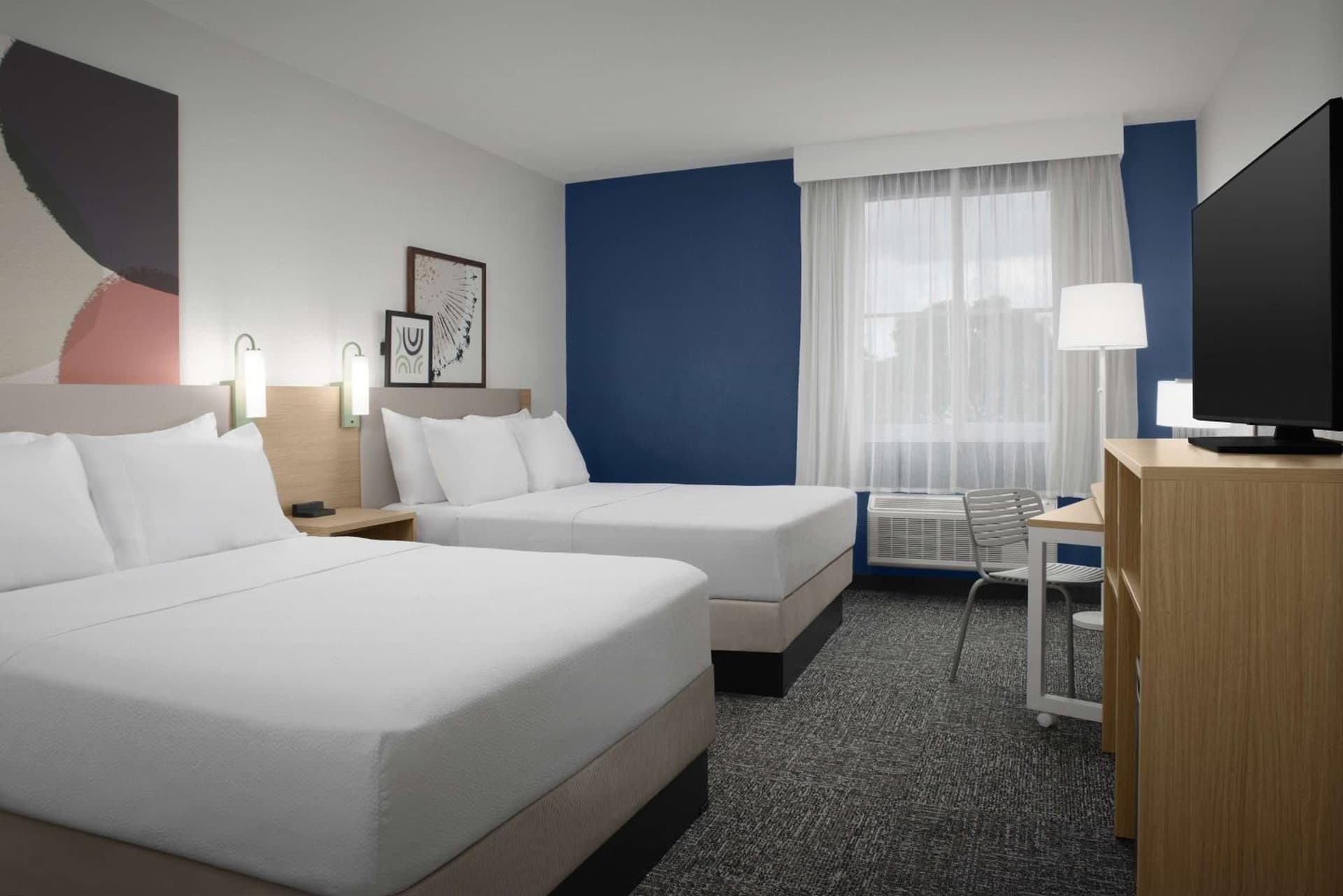 Queen Room with Two Queen Beds at Spark by Hilton Miami Doral in Miami, FL