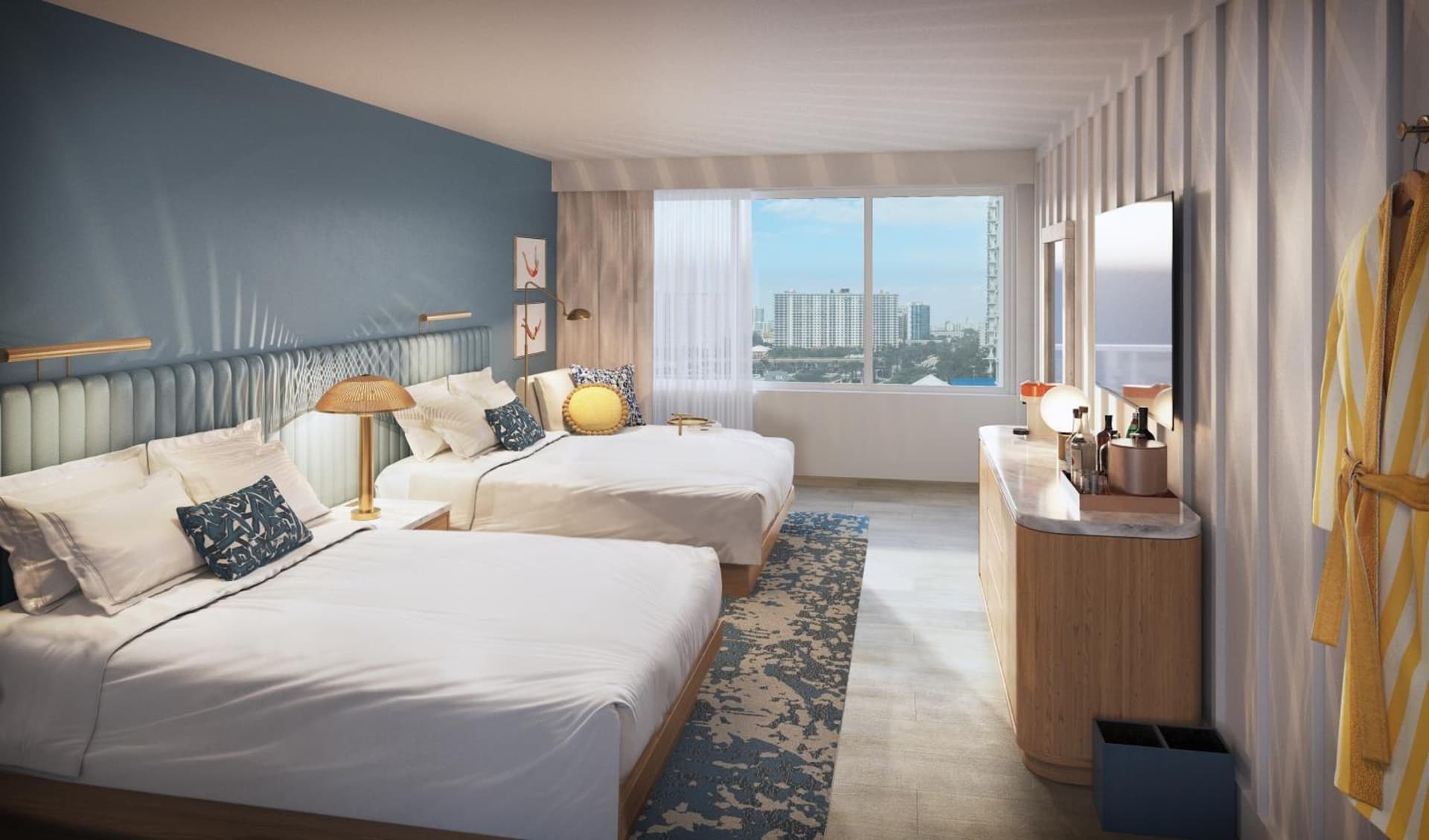 City View 2 Queen Room-Newly Renovated at The Sunny in Miami Beach, FL