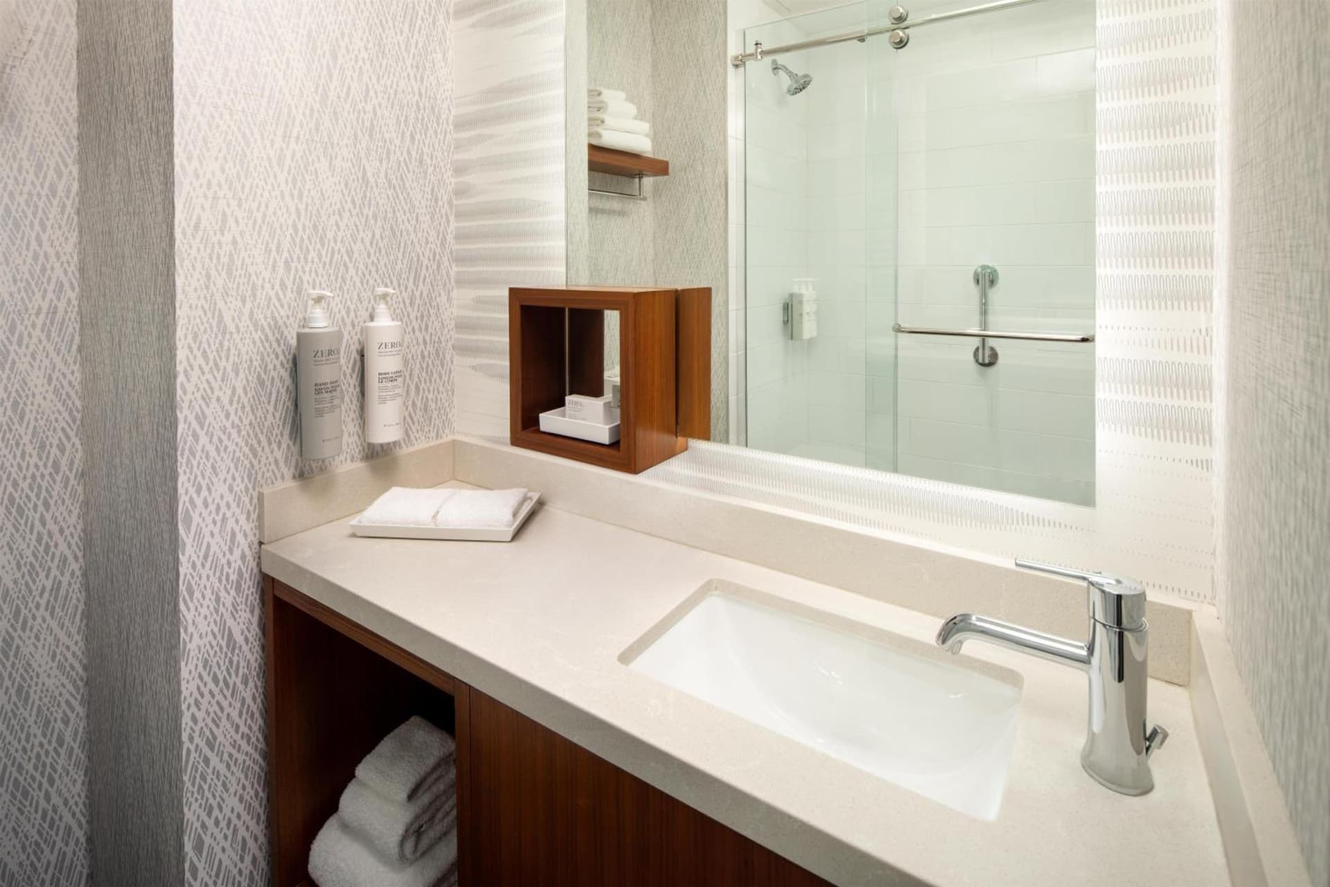Double Room with Two Double Beds and Water View at Hampton Inn by Hilton New York Times Square in New York, NY