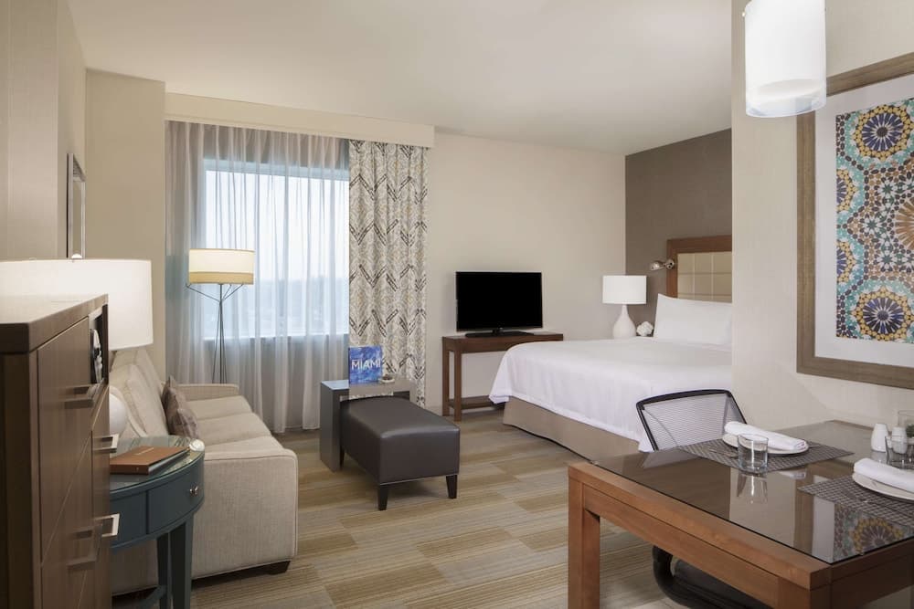 Junior Suite, 1 King Bed, Accessible (Hearing) at Homewood Suites by Hilton Miami Dolphin Mall in Miami, FL