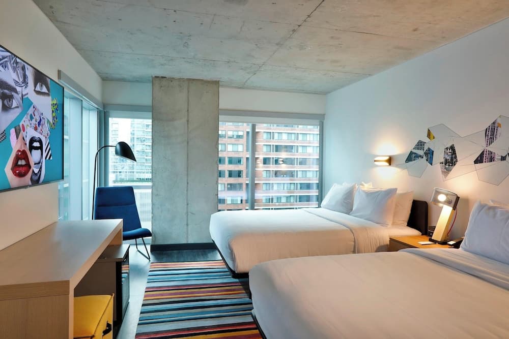 Room, 2 Queen Beds at Aloft Chicago Mag Mile in Chicago, IL