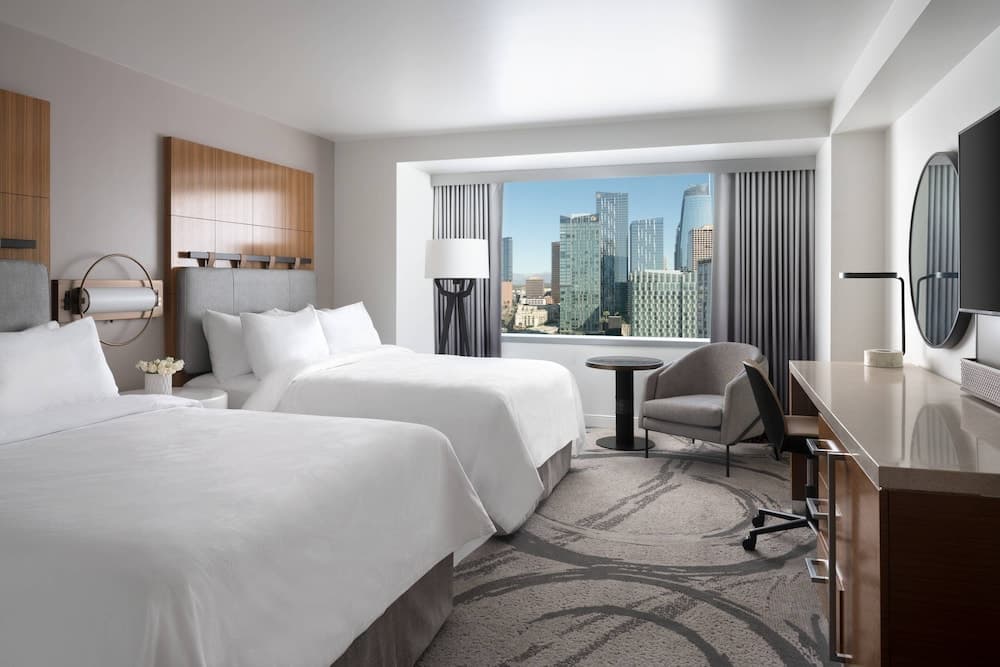 Room, 2 Queen Beds, City View (Mobility Accessible, Roll-in Shower) at JW Marriott Los Angeles L.A. LIVE in Los Angeles, CA