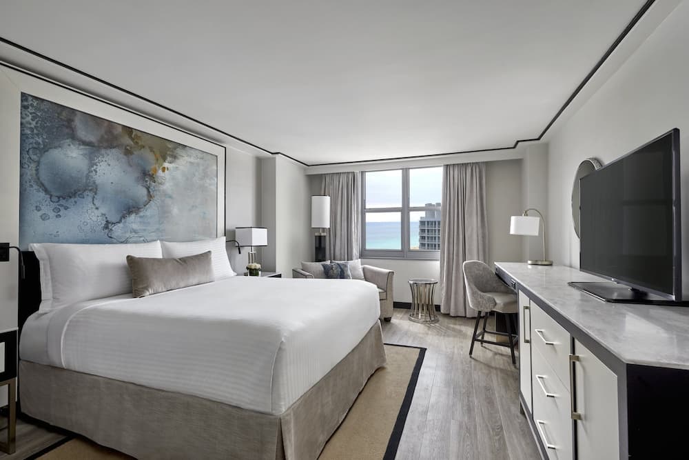 Room, 1 King Bed with Sofa bed, Partial Ocean View at Loews Miami Beach Hotel – South Beach in Miami Beach, FL