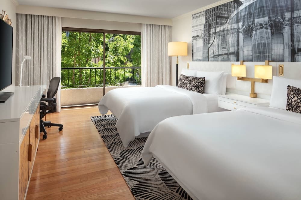 Room, 2 Queen Beds, Balcony (Mobility/Hearing Access, Roll-in Shwr) at Avenue of the Arts Costa Mesa, a Tribute Portfolio Hotel in Costa Mesa, CA