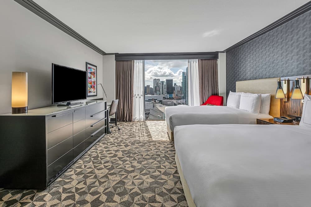 Room, 2 Queen Beds, Accessible (Roll-in Shower) at Hilton Miami Downtown in Miami, FL
