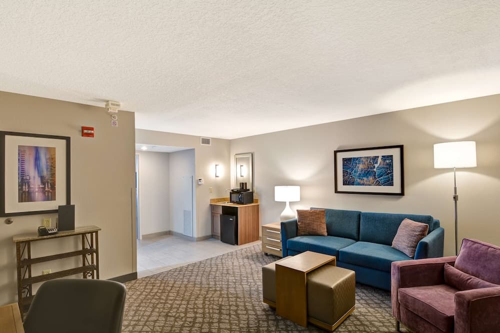 Suite, 1 King Bed, Accessible, Bathtub at Embassy Suites by Hilton Orlando Downtown in Orlando, FL
